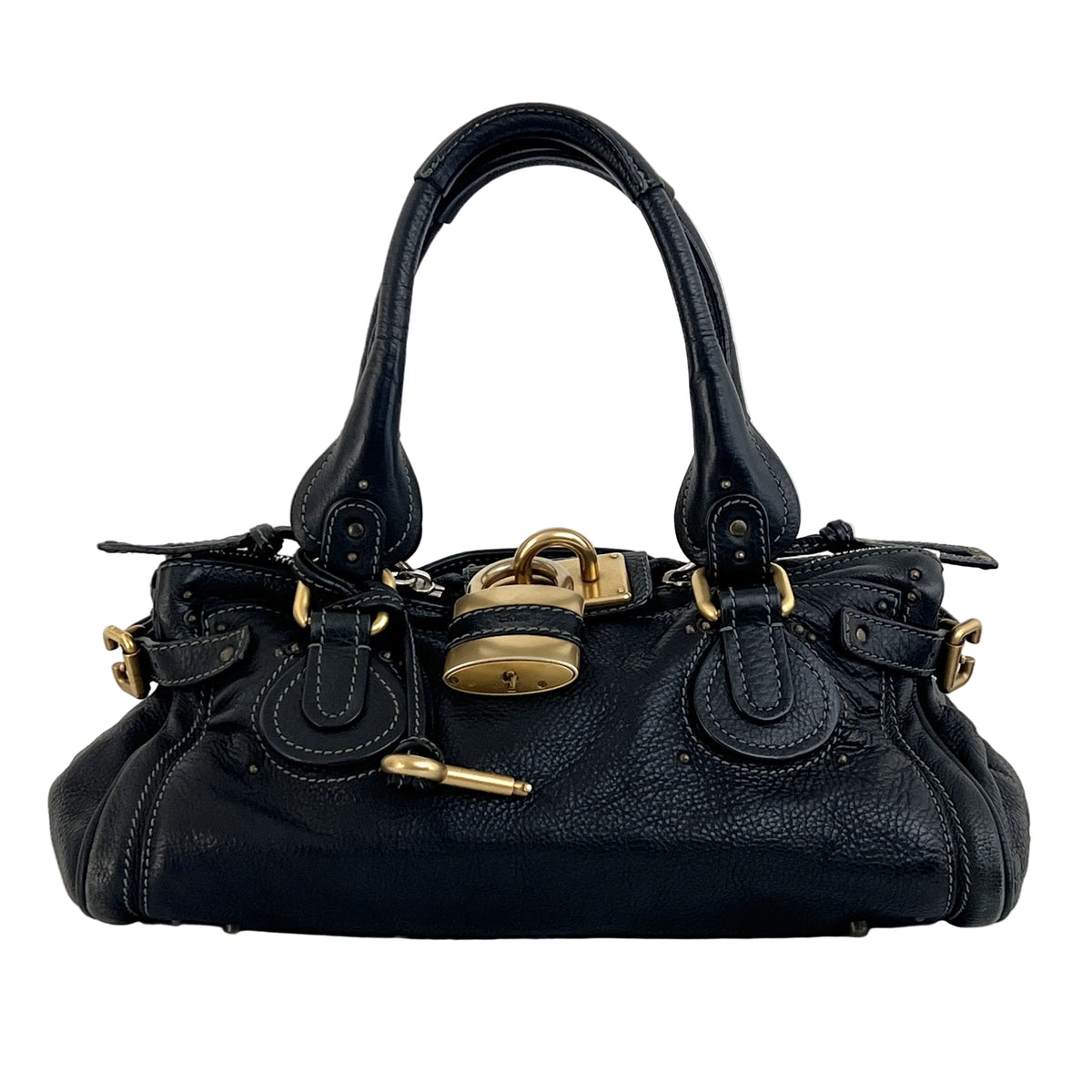 Sac CHLOÉ Paddington cuir grainé noir