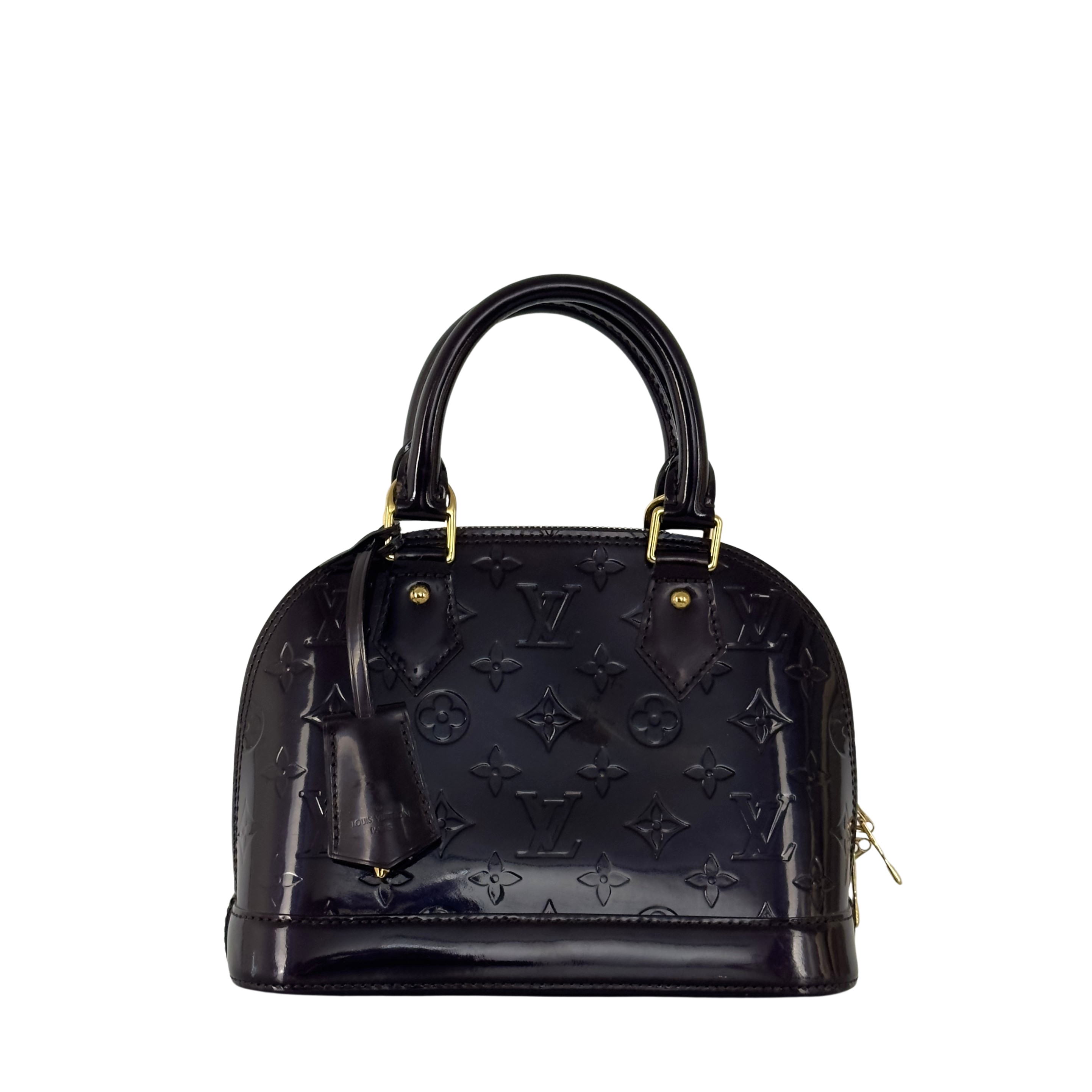 Sac à main LOUIS VUITTON Alma BB cuir verni violet