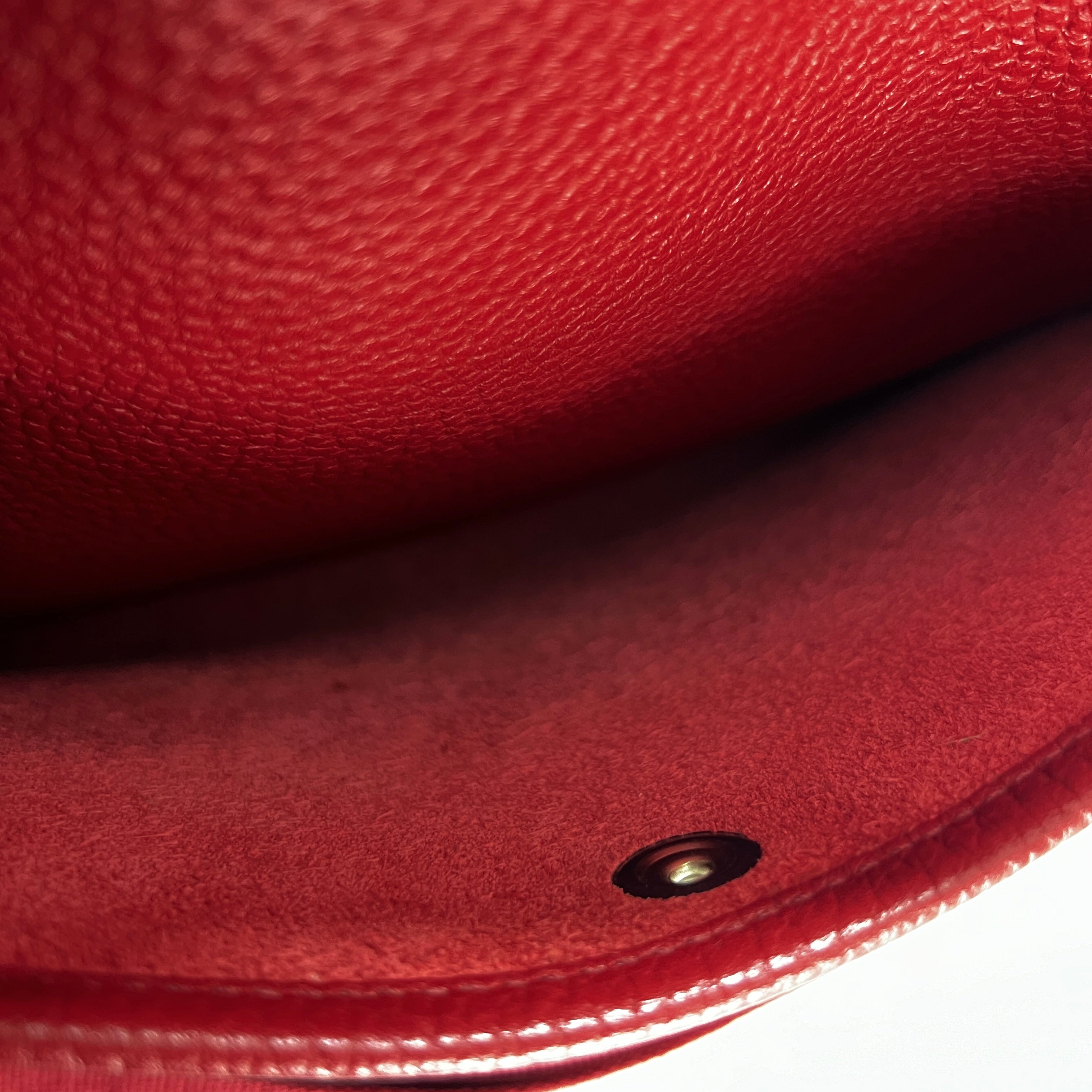 Sac à main HERMÈS Evelyne lll cuir rouge