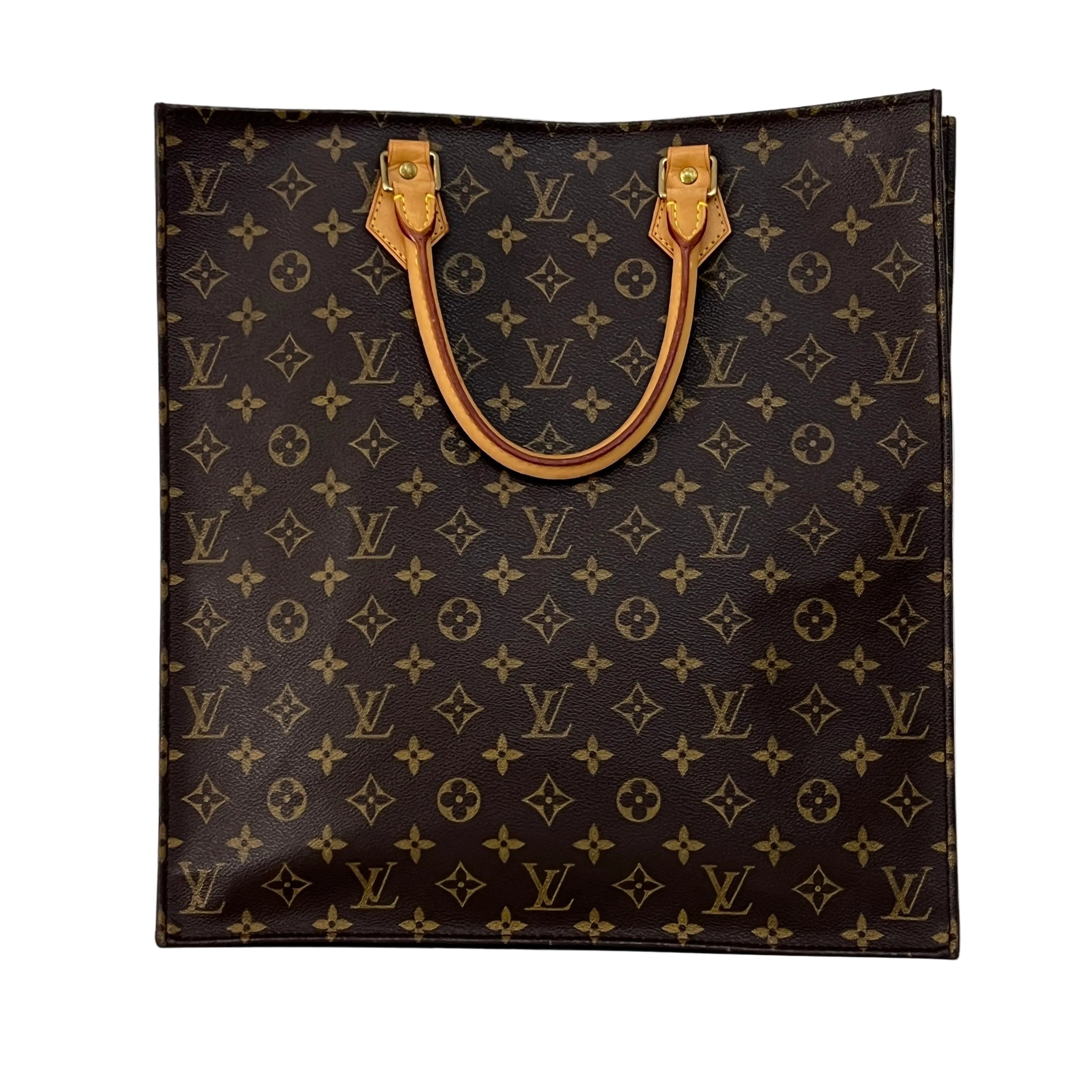 Sac LOUIS VUITTON Sac Plat toile et cuir marron vintage 2005