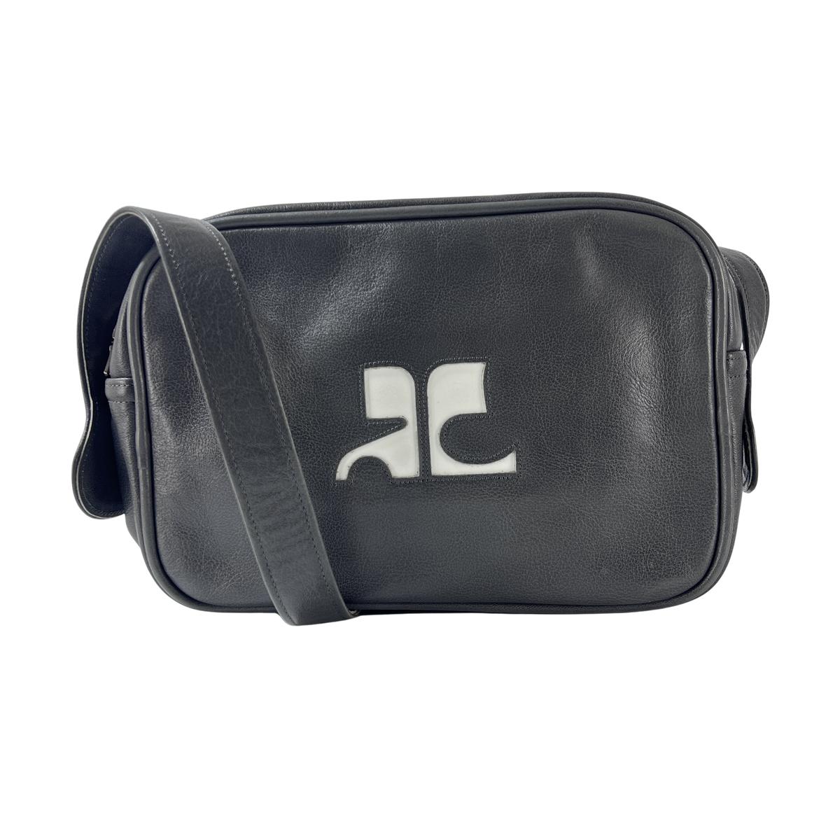 Sac à main COURREGES Camera cuir gris
