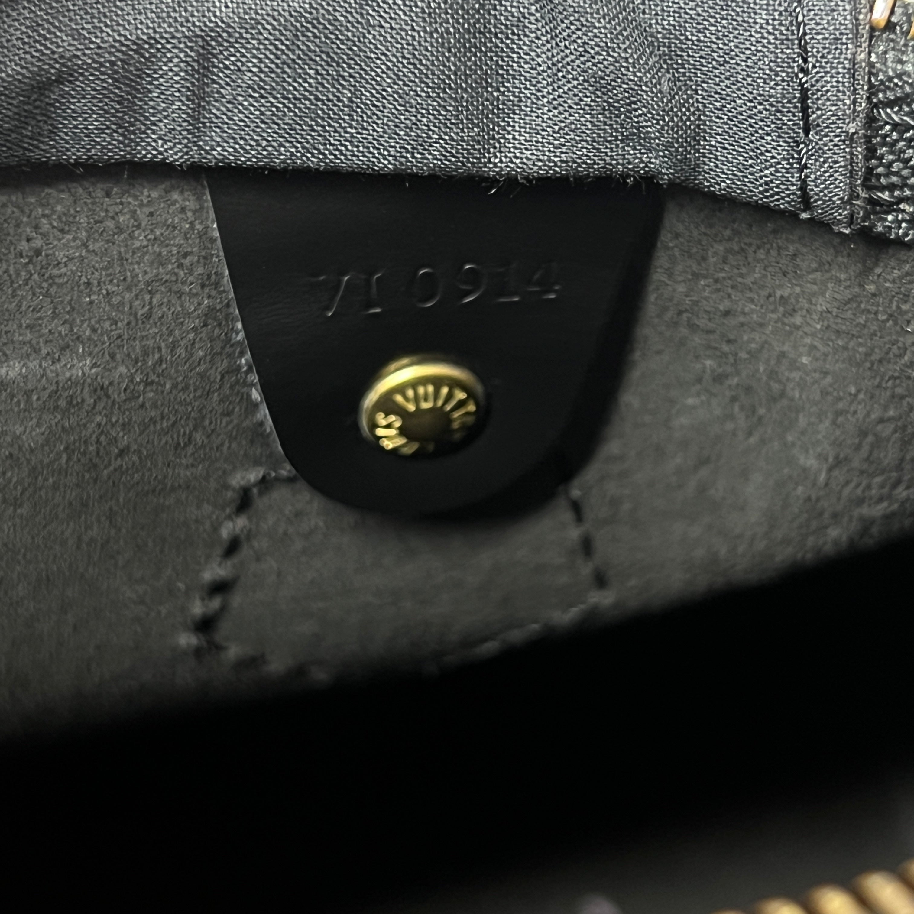 LOUIS VUITTON Speedy 30 black epi leather handbag