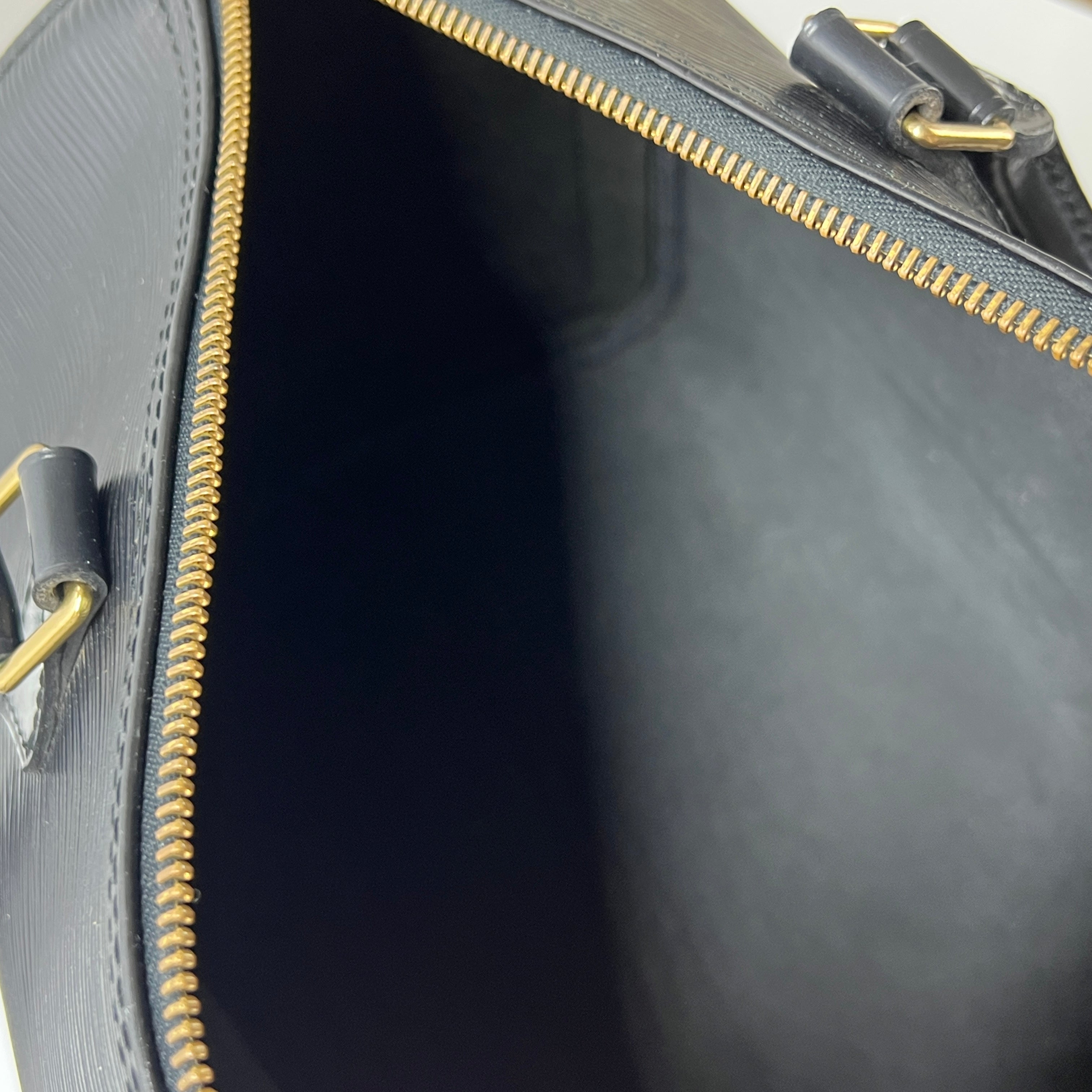 LOUIS VUITTON Speedy 30 black epi leather handbag