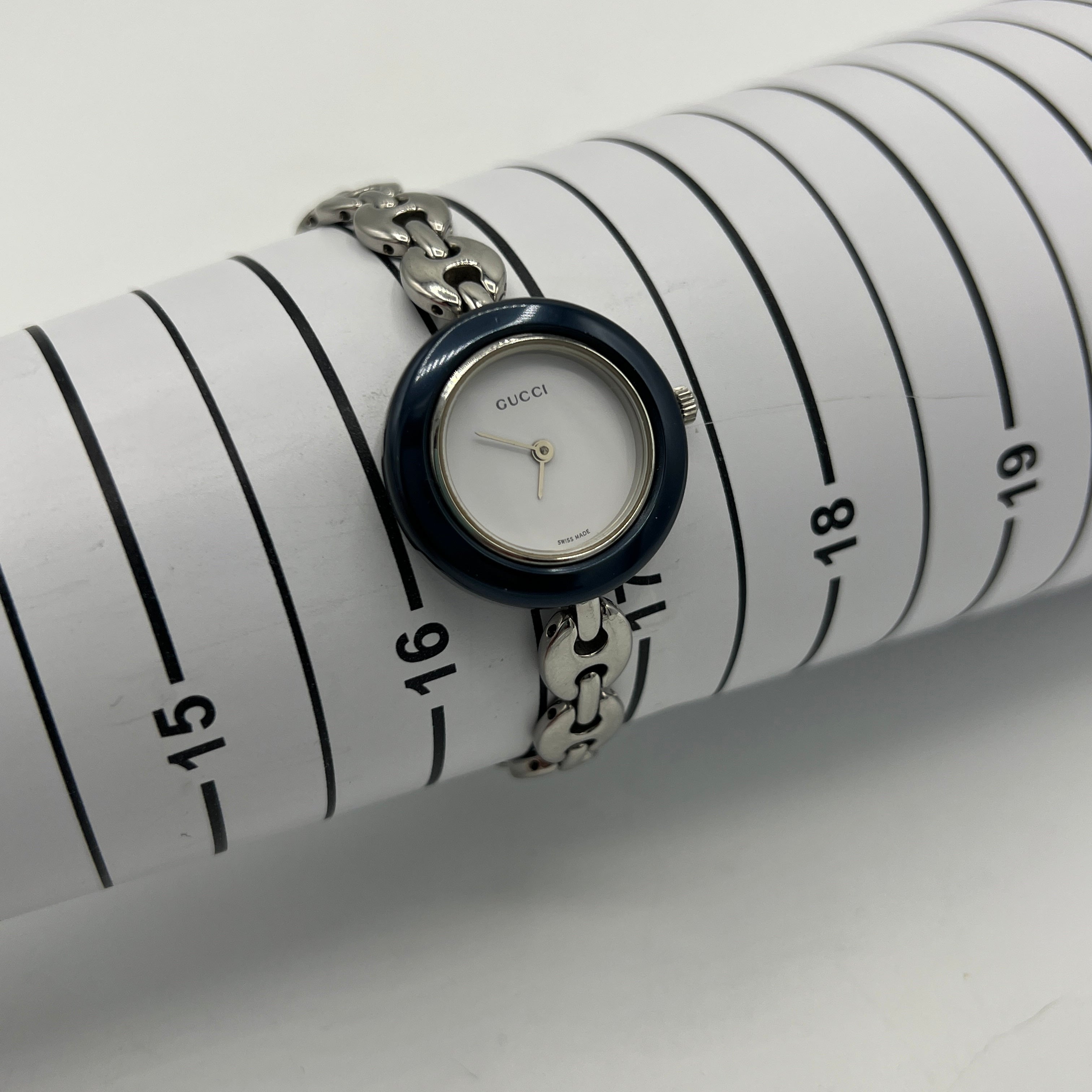GUCCI 11/12.2 L Silver Steel Watch