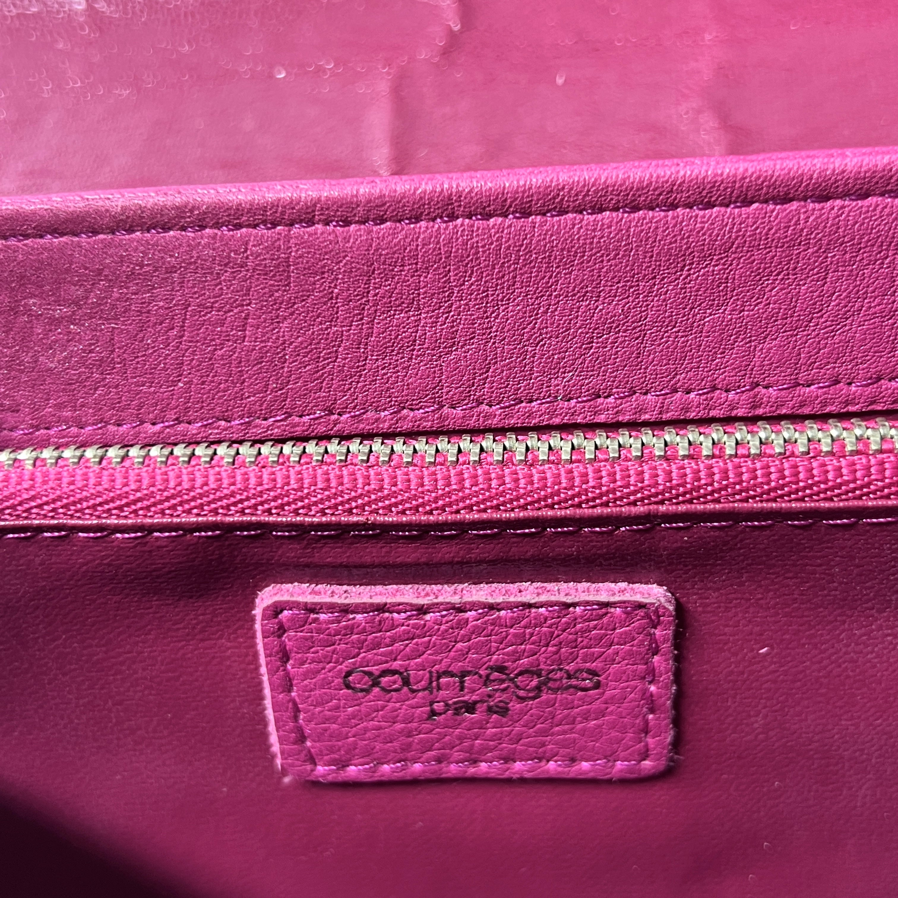 COURREGES Camera pink leather handbag