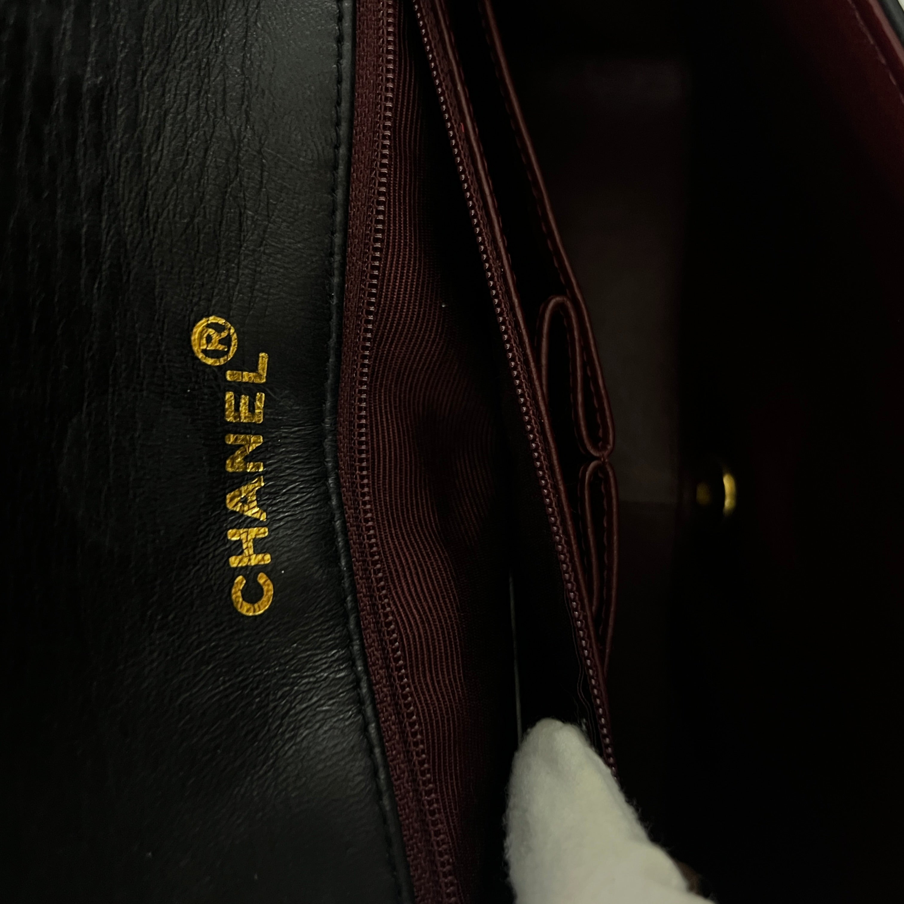 CHANEL Timeless classic quilted single flap black leather handbag