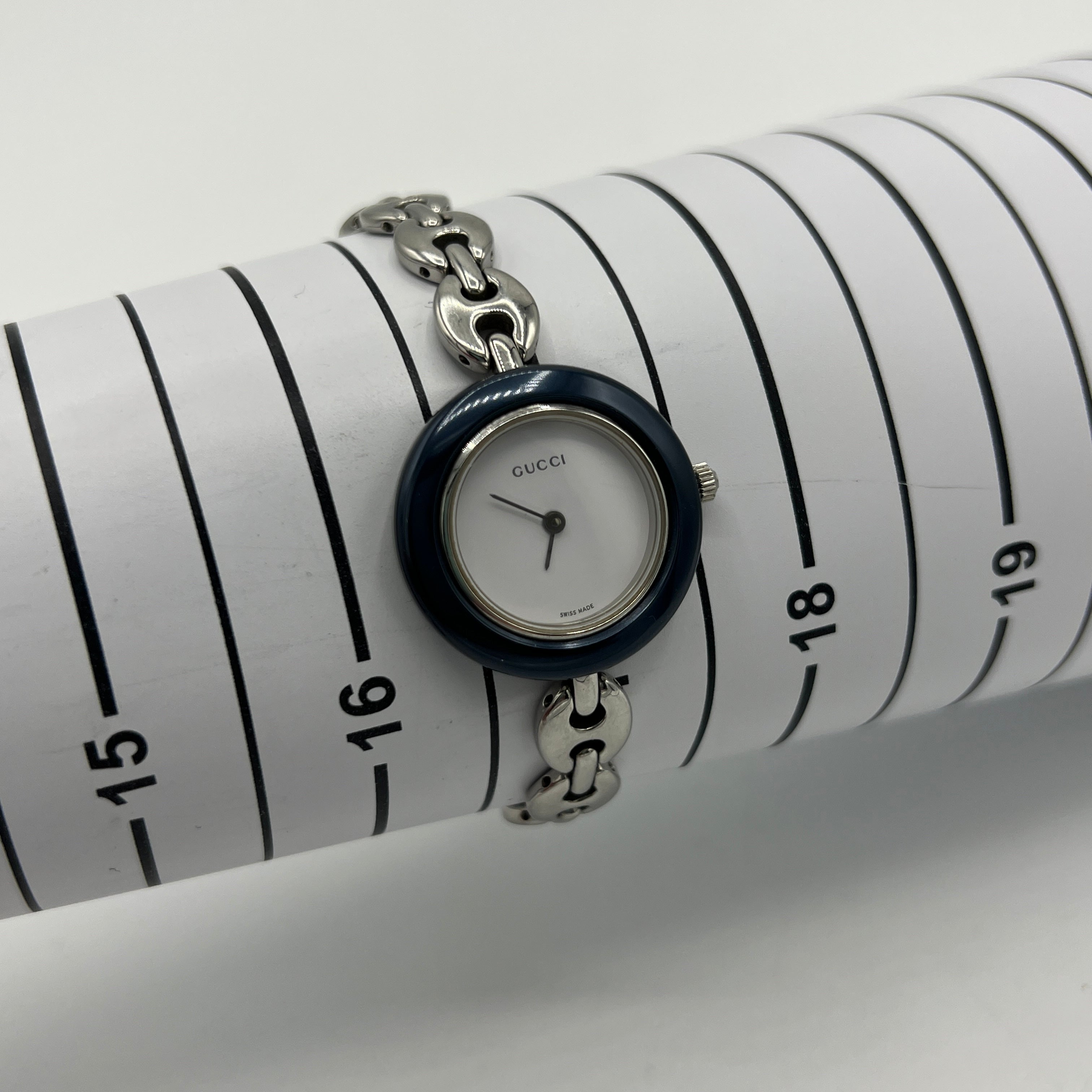 GUCCI 11/12.2 L Silver Steel Watch