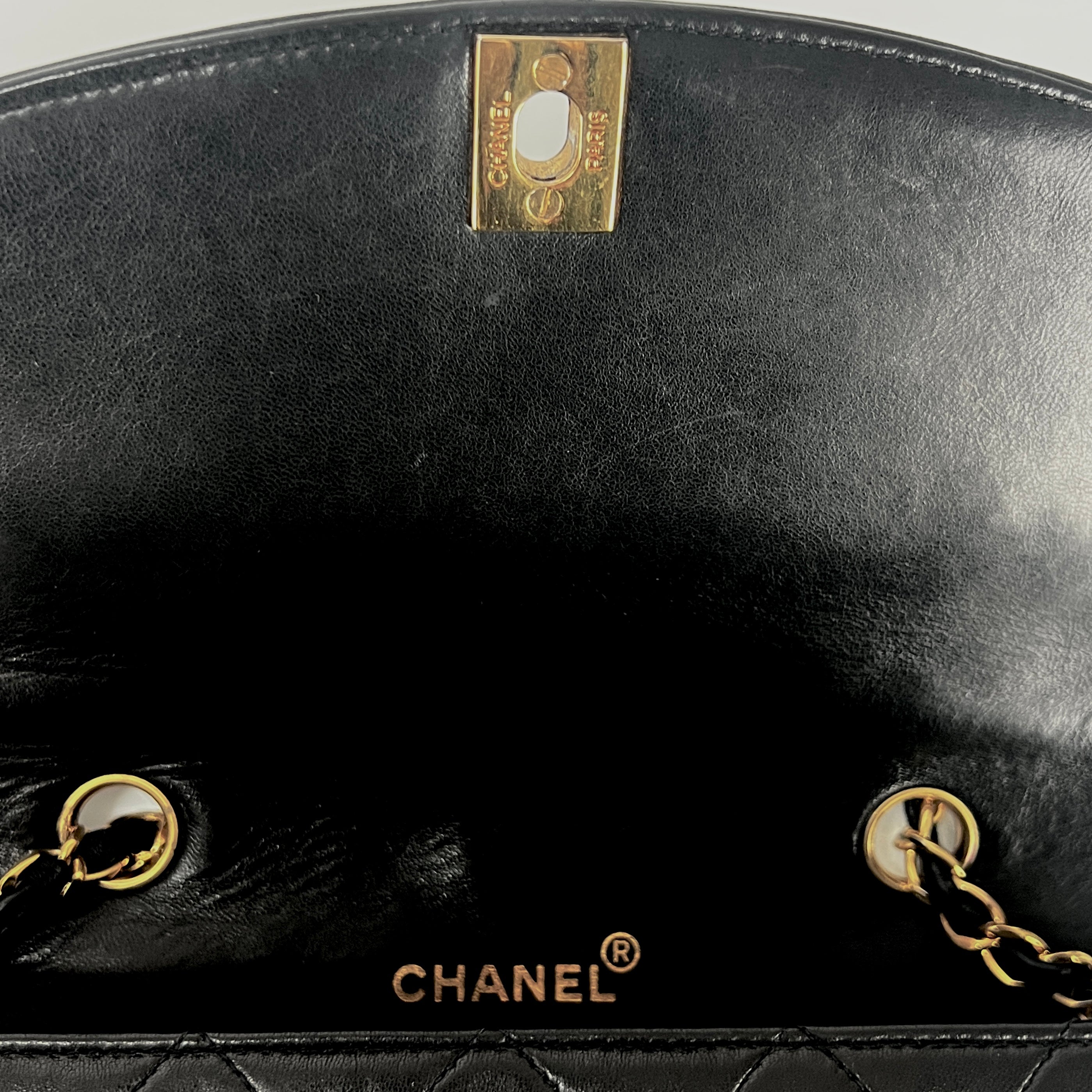 CHANEL Diana Small black leather handbag