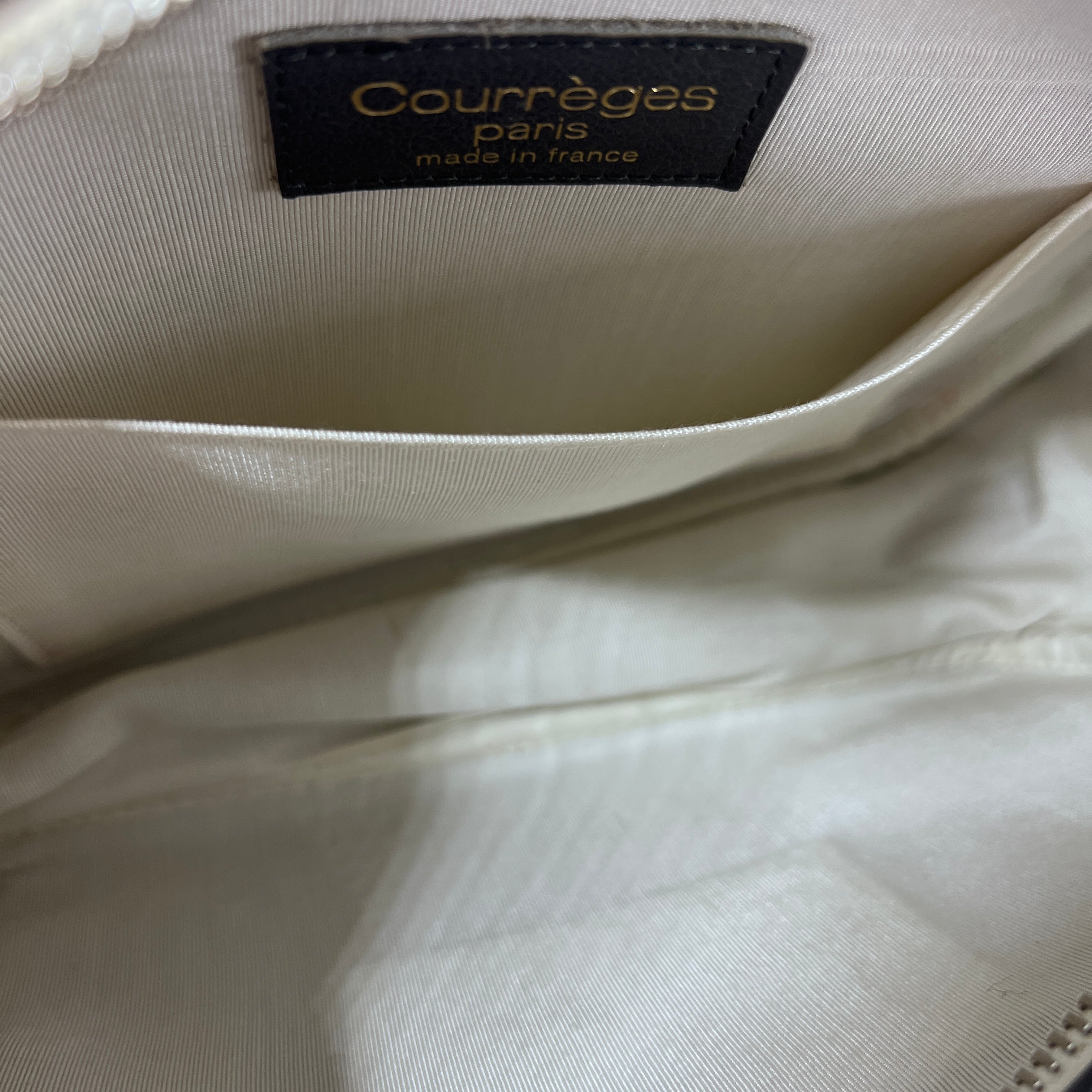 Sac à main COURREGES Camera cuir gris