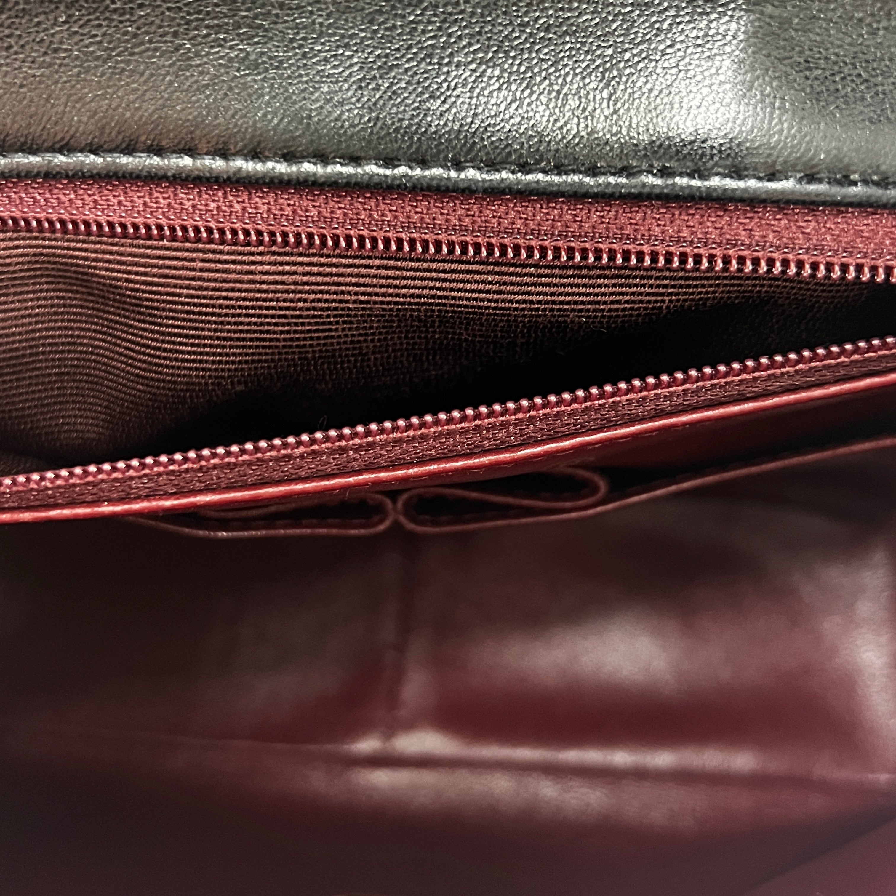 CHANEL Timeless classic mini flap black leather handbag