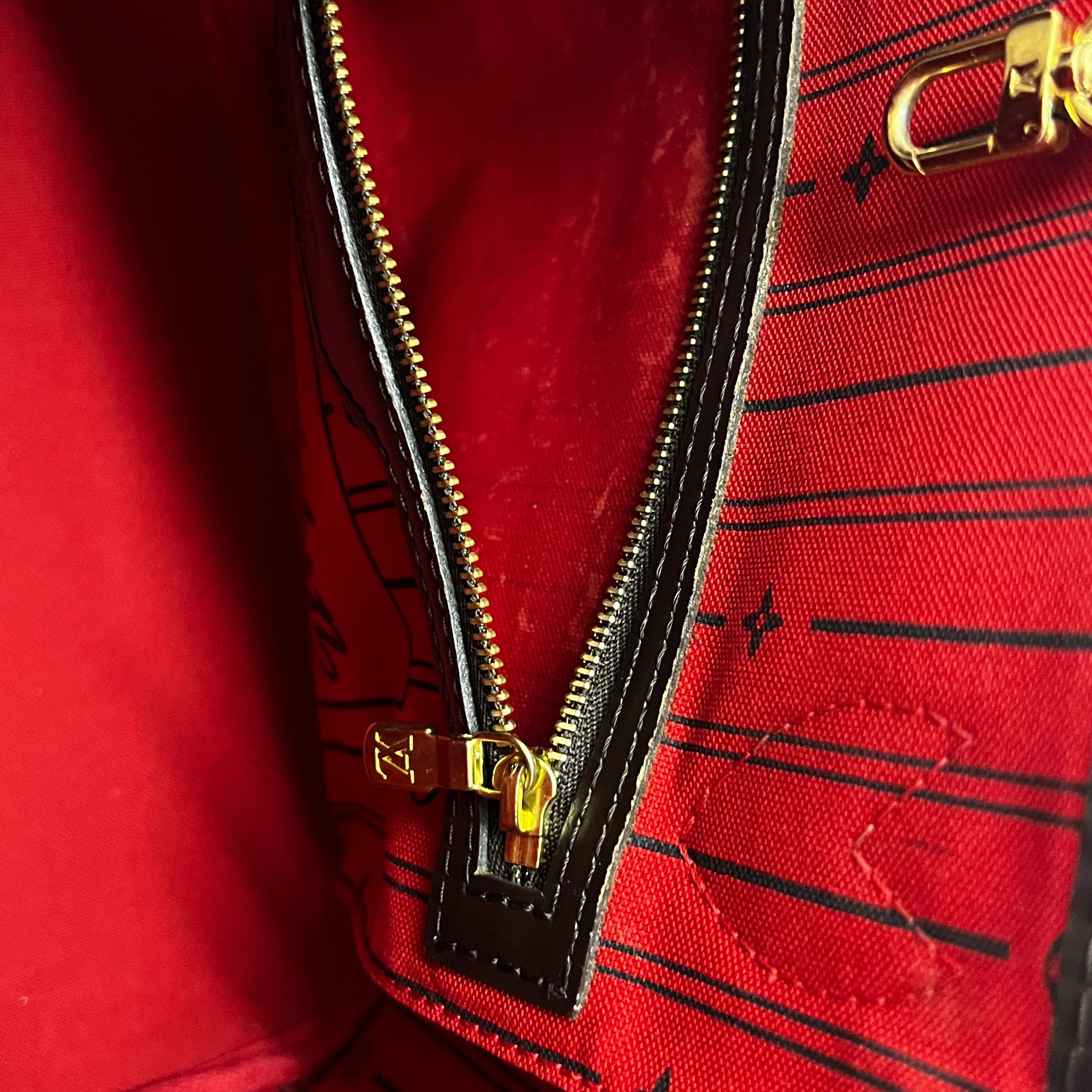 LOUIS VUITTON Neverfull PM handbag in brown canvas and leather