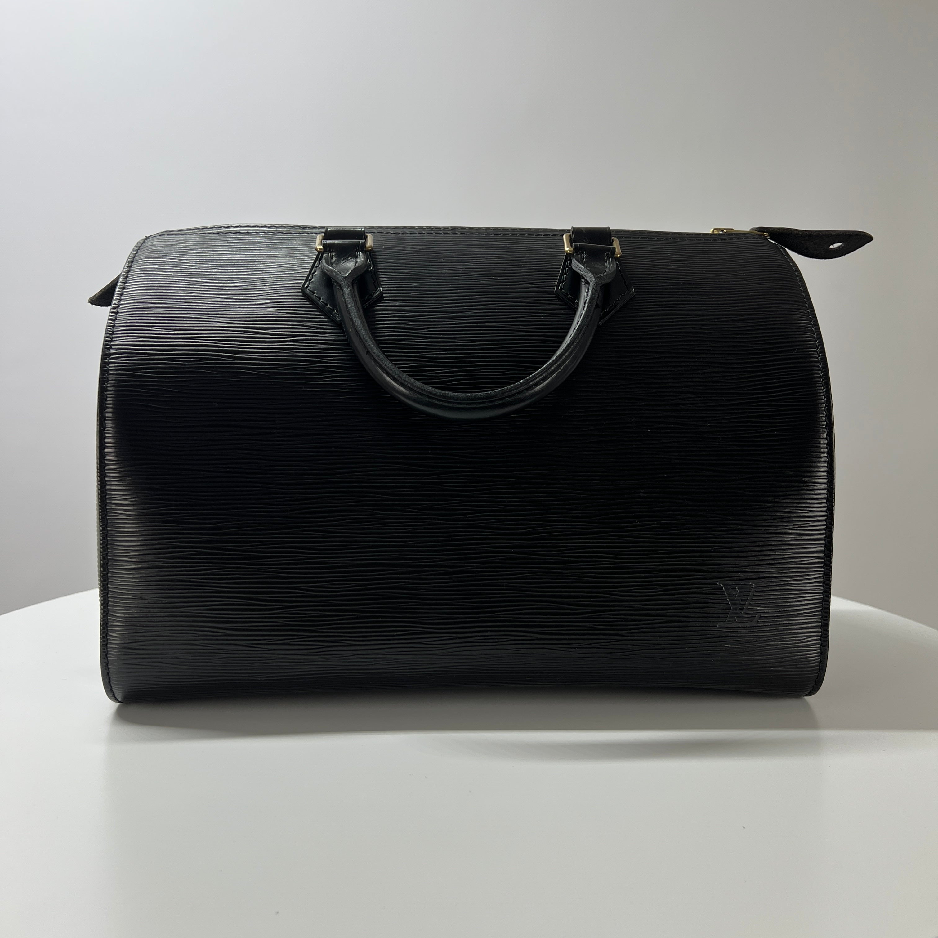 LOUIS VUITTON Speedy 30 black epi leather handbag