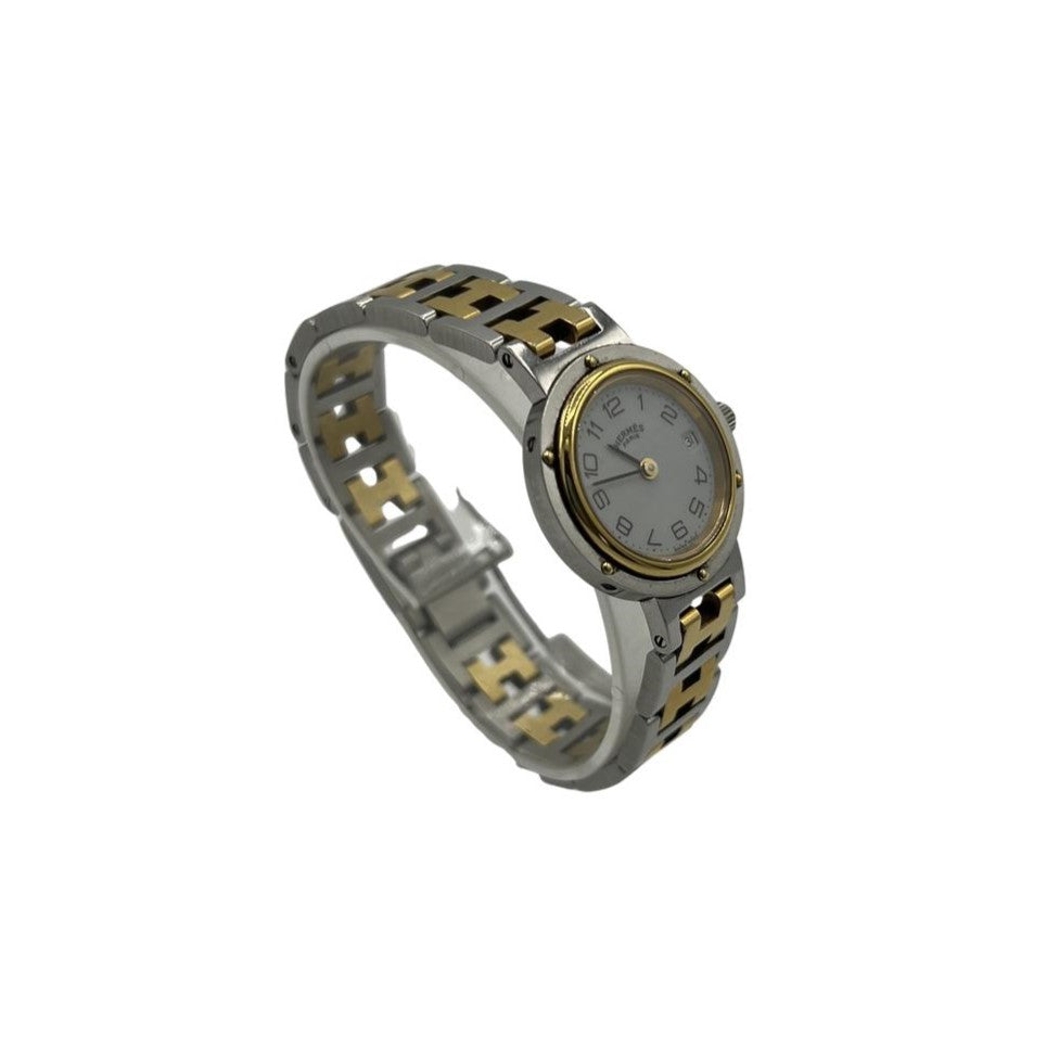 Montre HERMES Clipper acier Bicolore