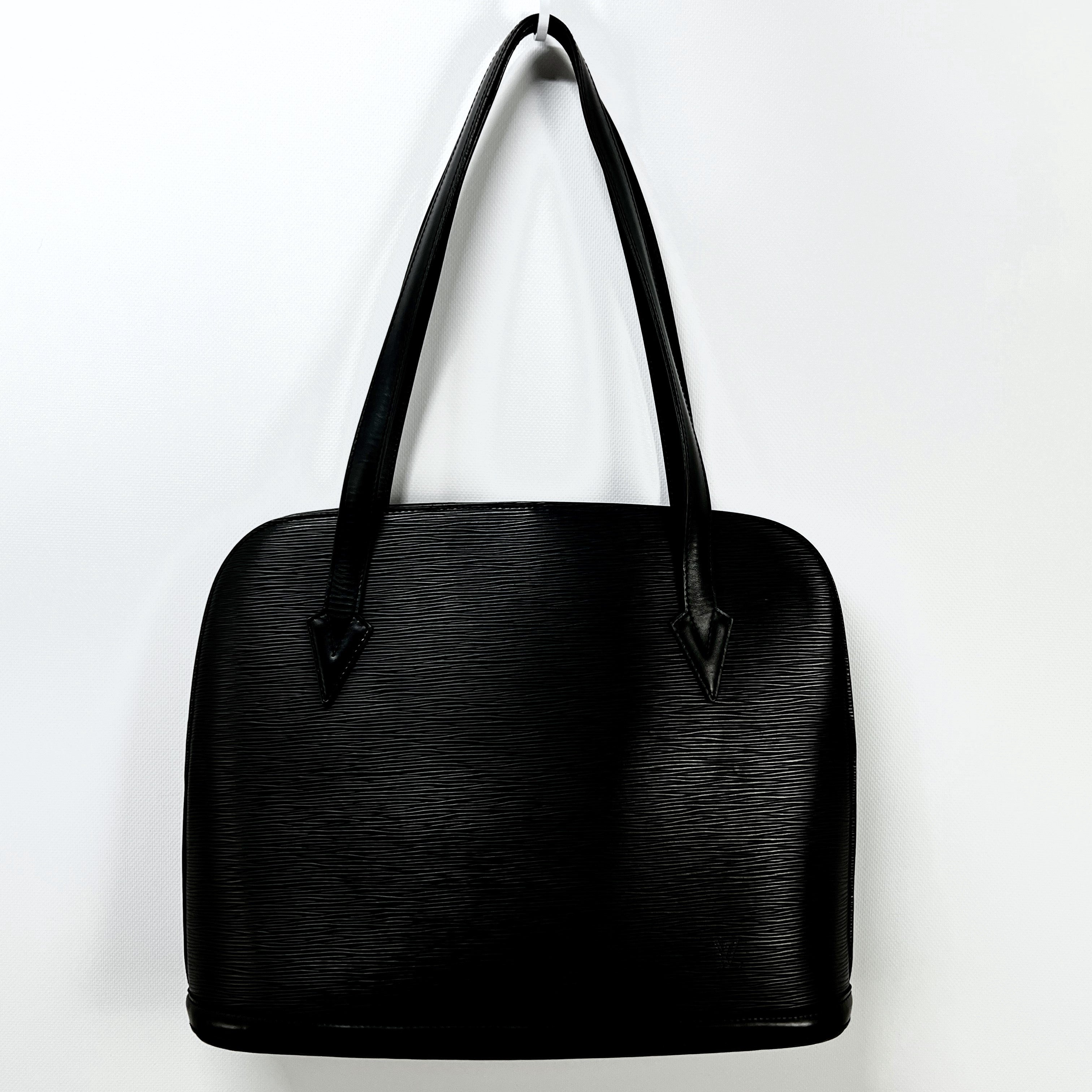 LOUIS VUITTON Lussac handbag in black epi leather