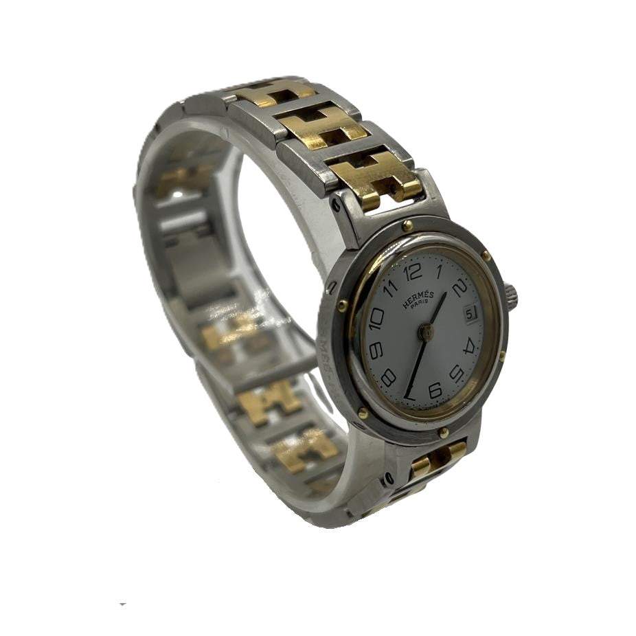 Montre HERMES Clipper acier Bicolore