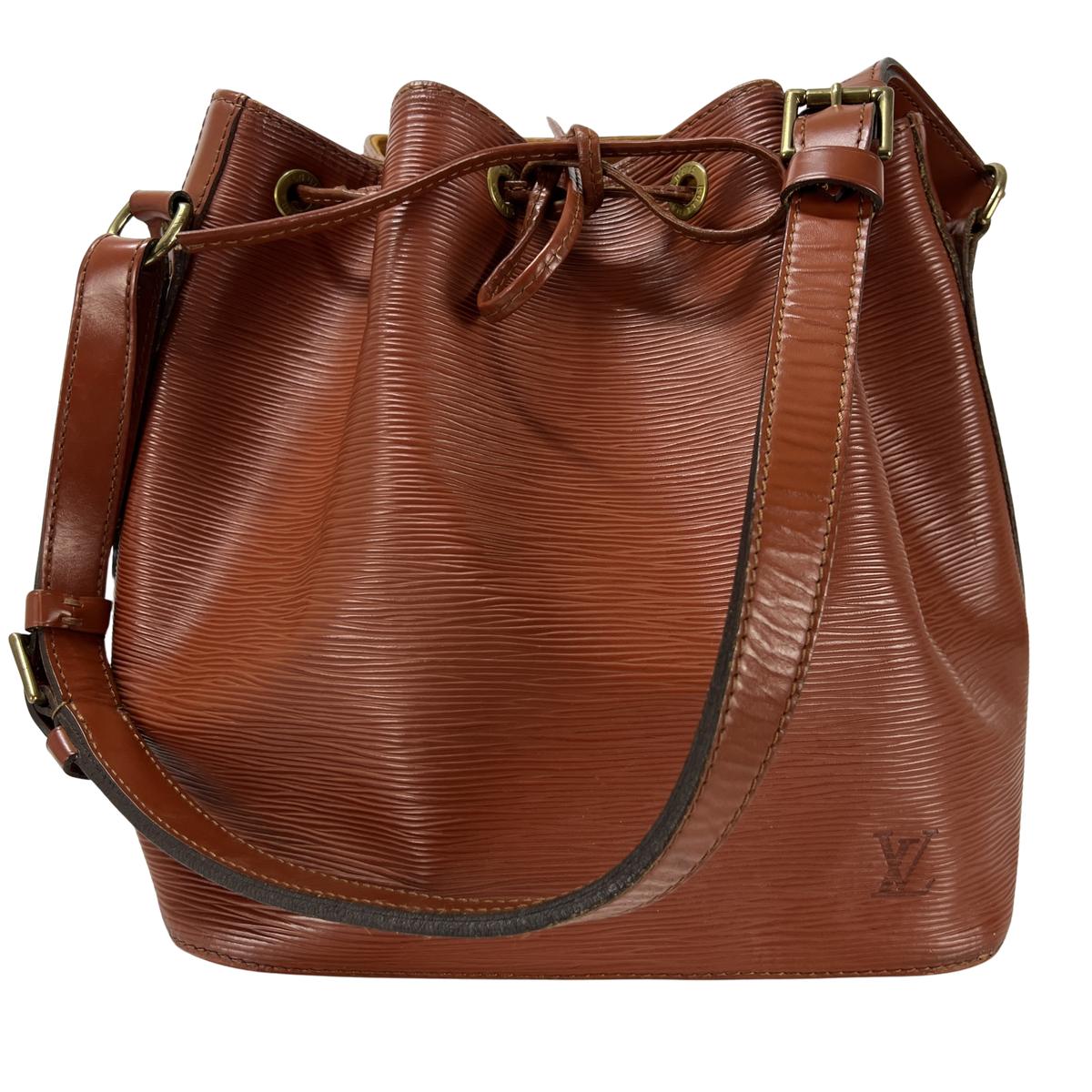 LOUIS VUITTON Noé PM handbag in brown epi leather