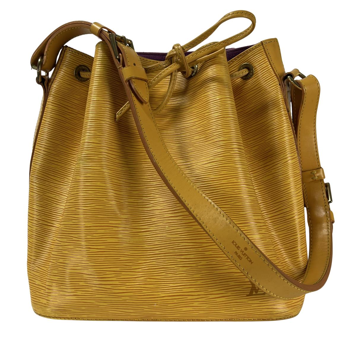 LOUIS VUITTON Noé PM handbag in yellow epi leather