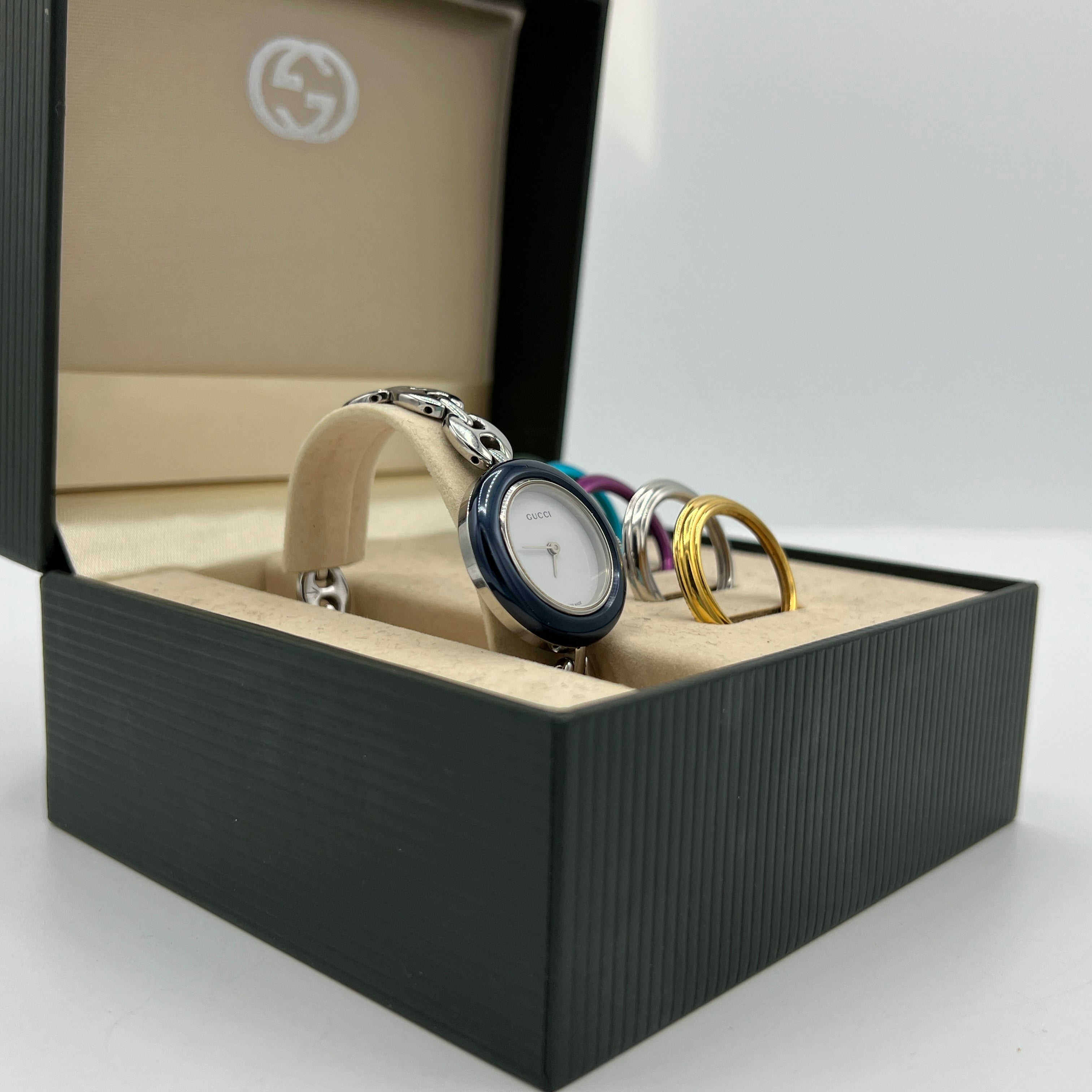 GUCCI 11/12.2 L Silver Steel Watch