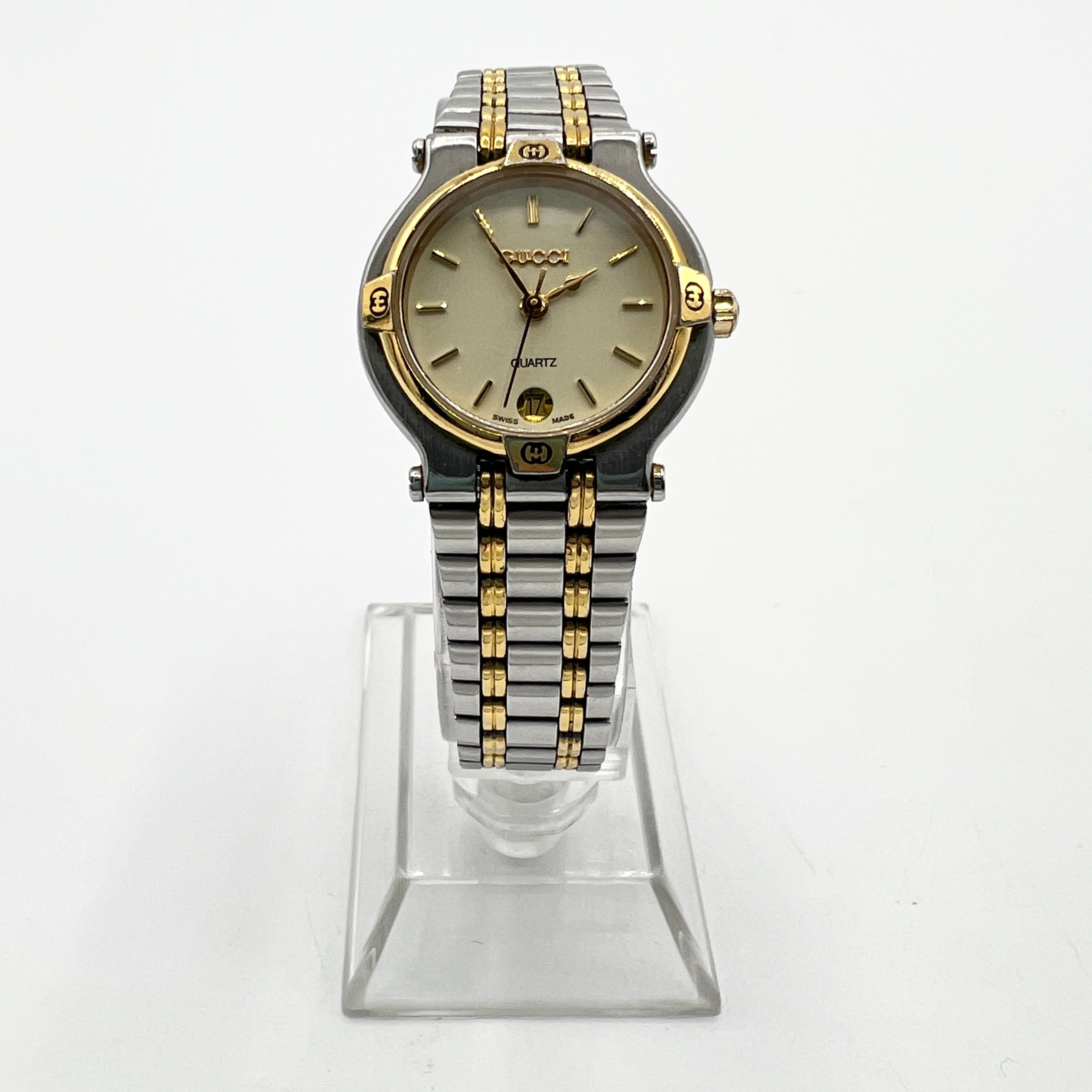 Montre GUCCI 9000 L acier Bicolore