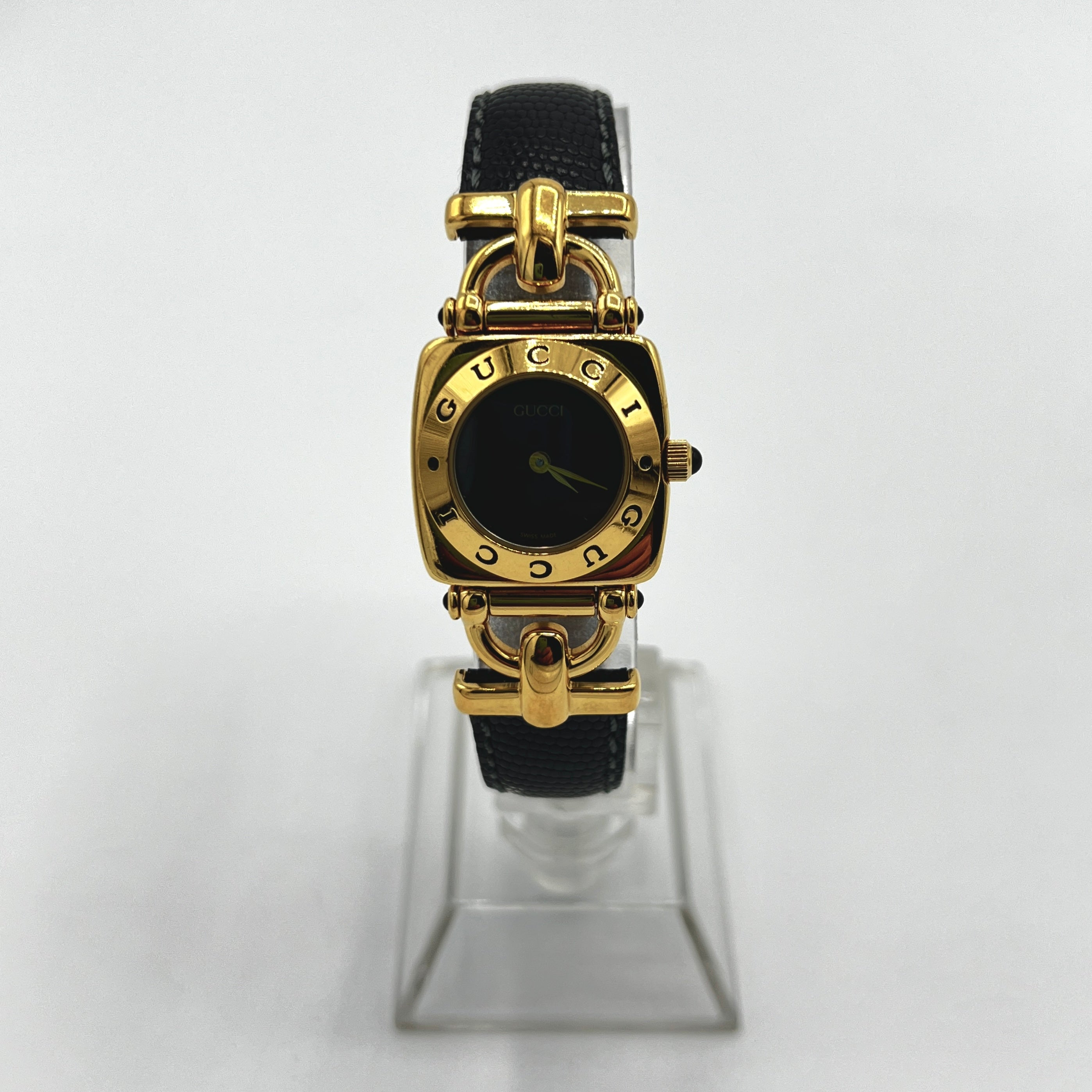 Montre GUCCI 6300 L cuir Doré