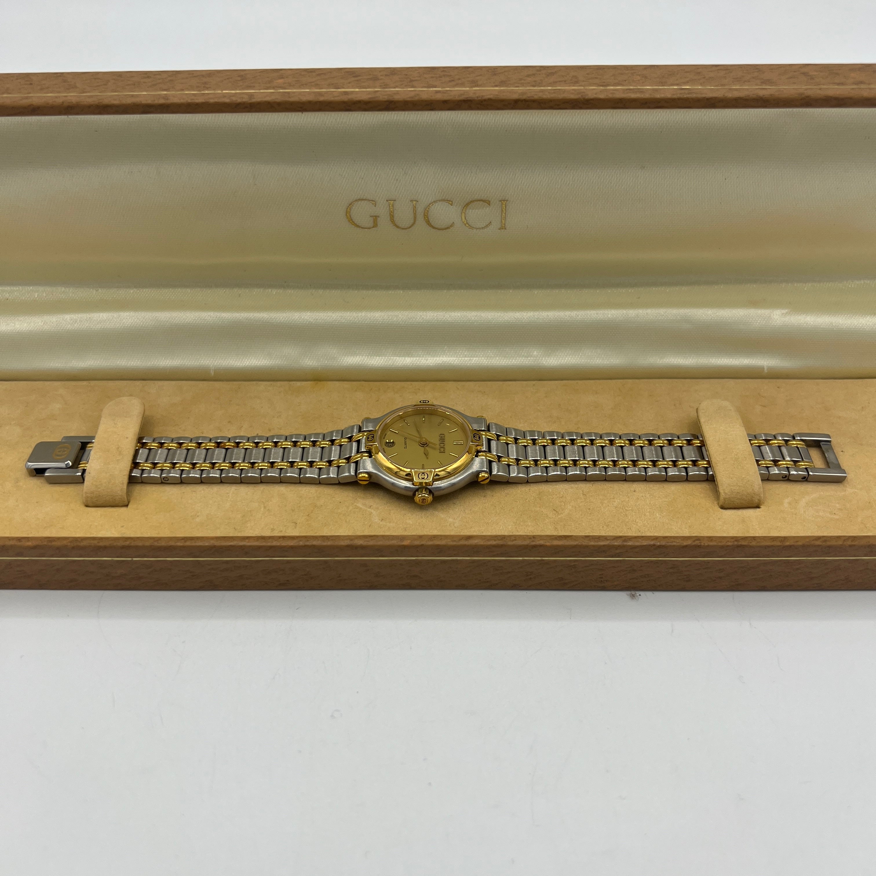 Montre GUCCI 9000 L acier Bicolore