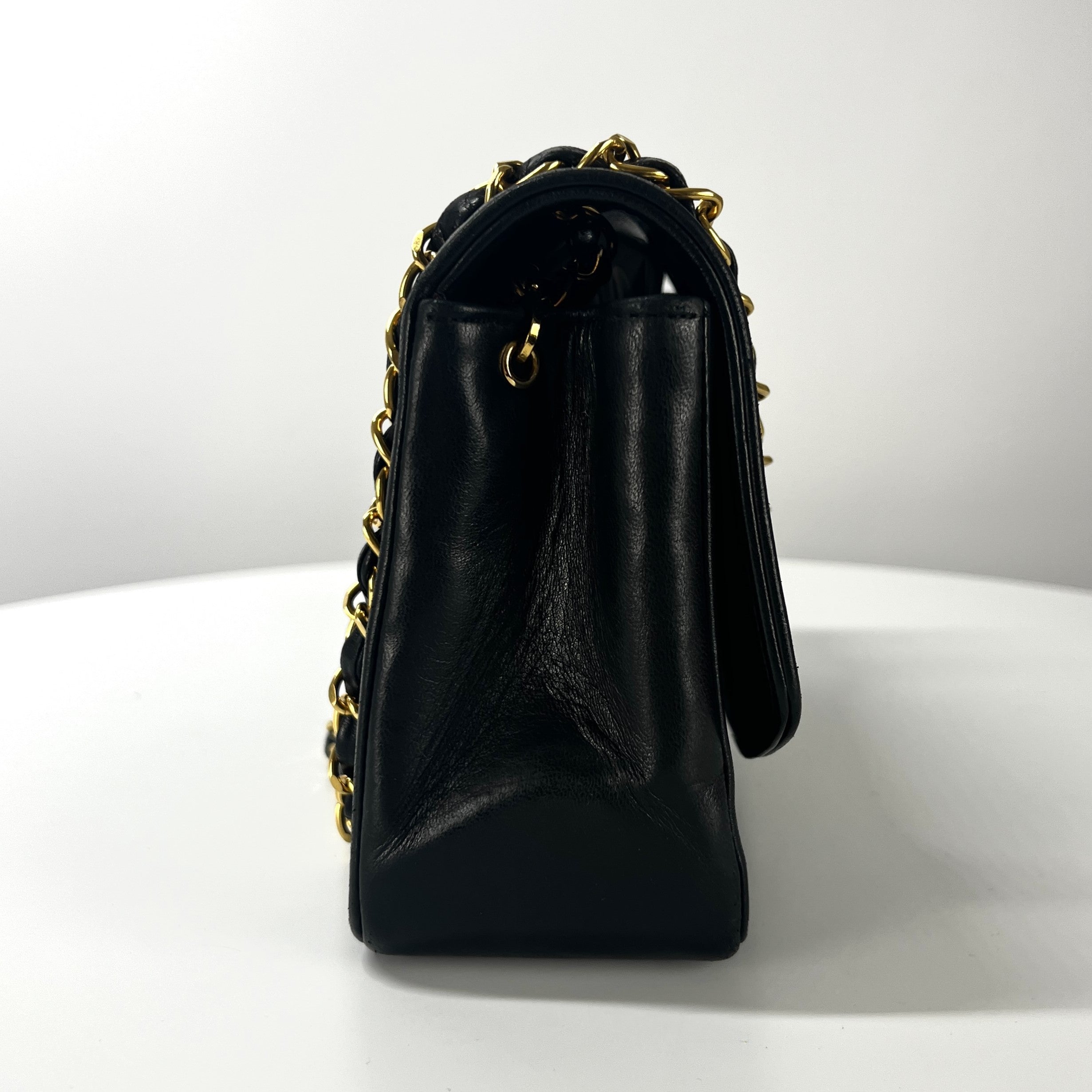 CHANEL Diana Small black leather handbag