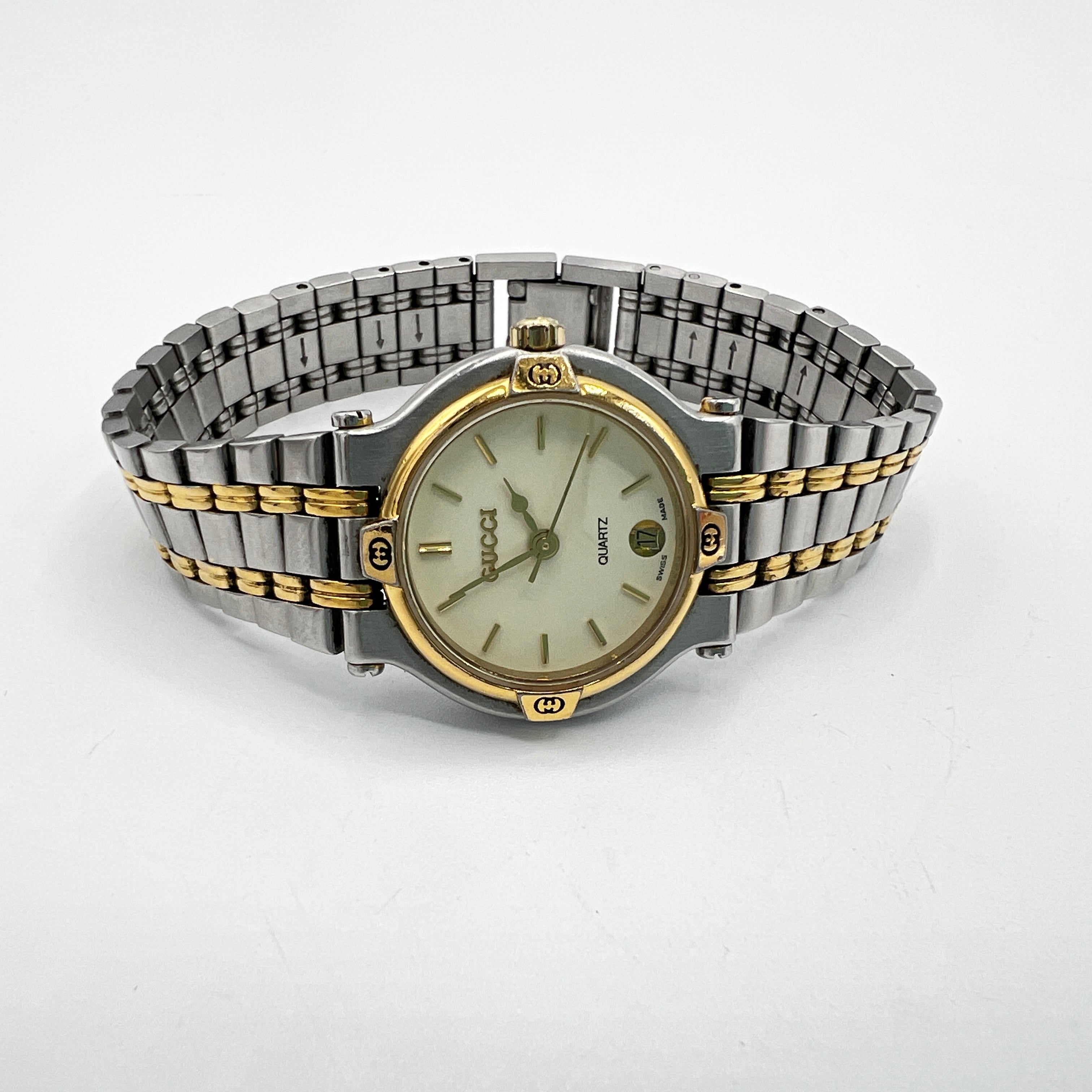 Montre GUCCI 9000 L acier Bicolore