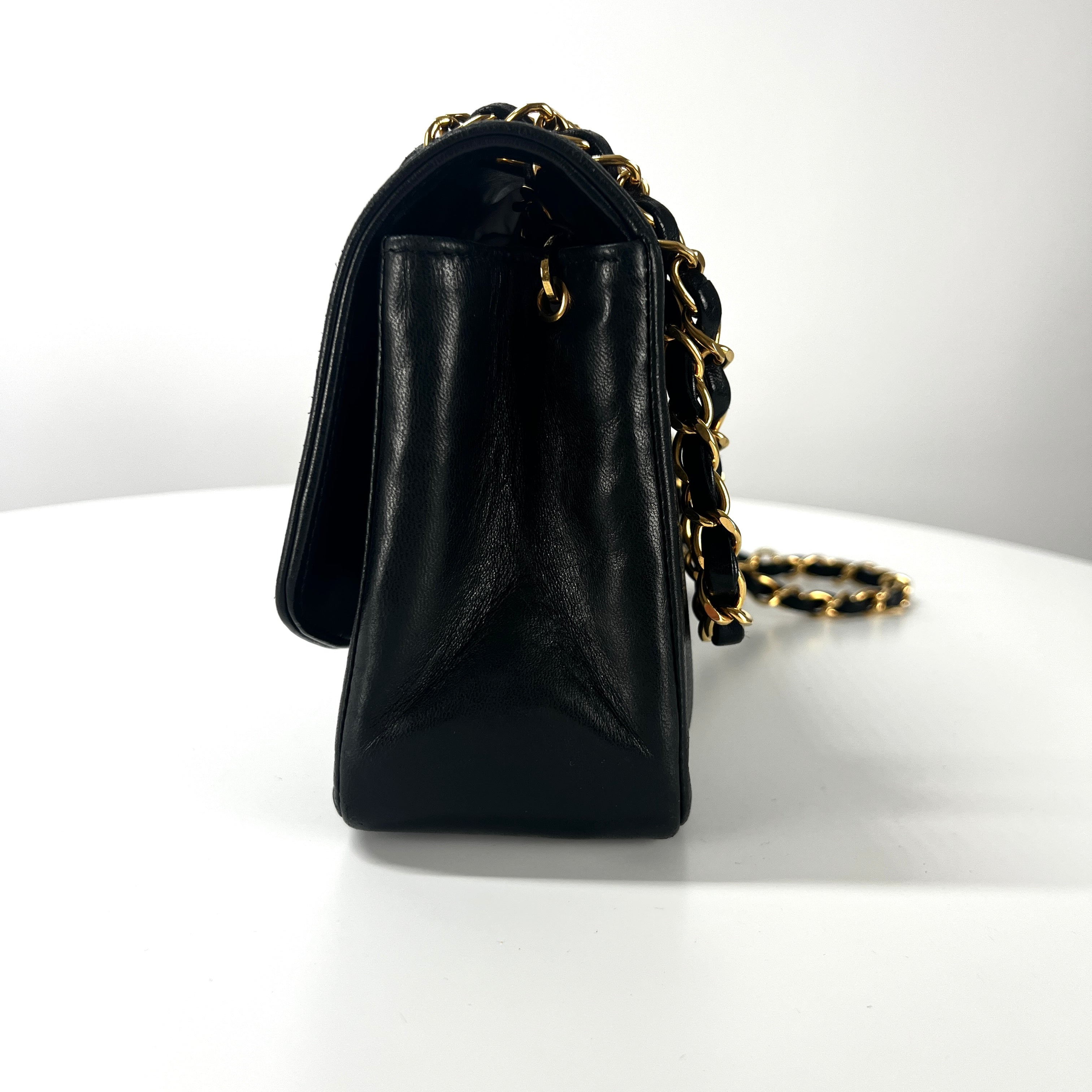 CHANEL Diana Small black leather handbag