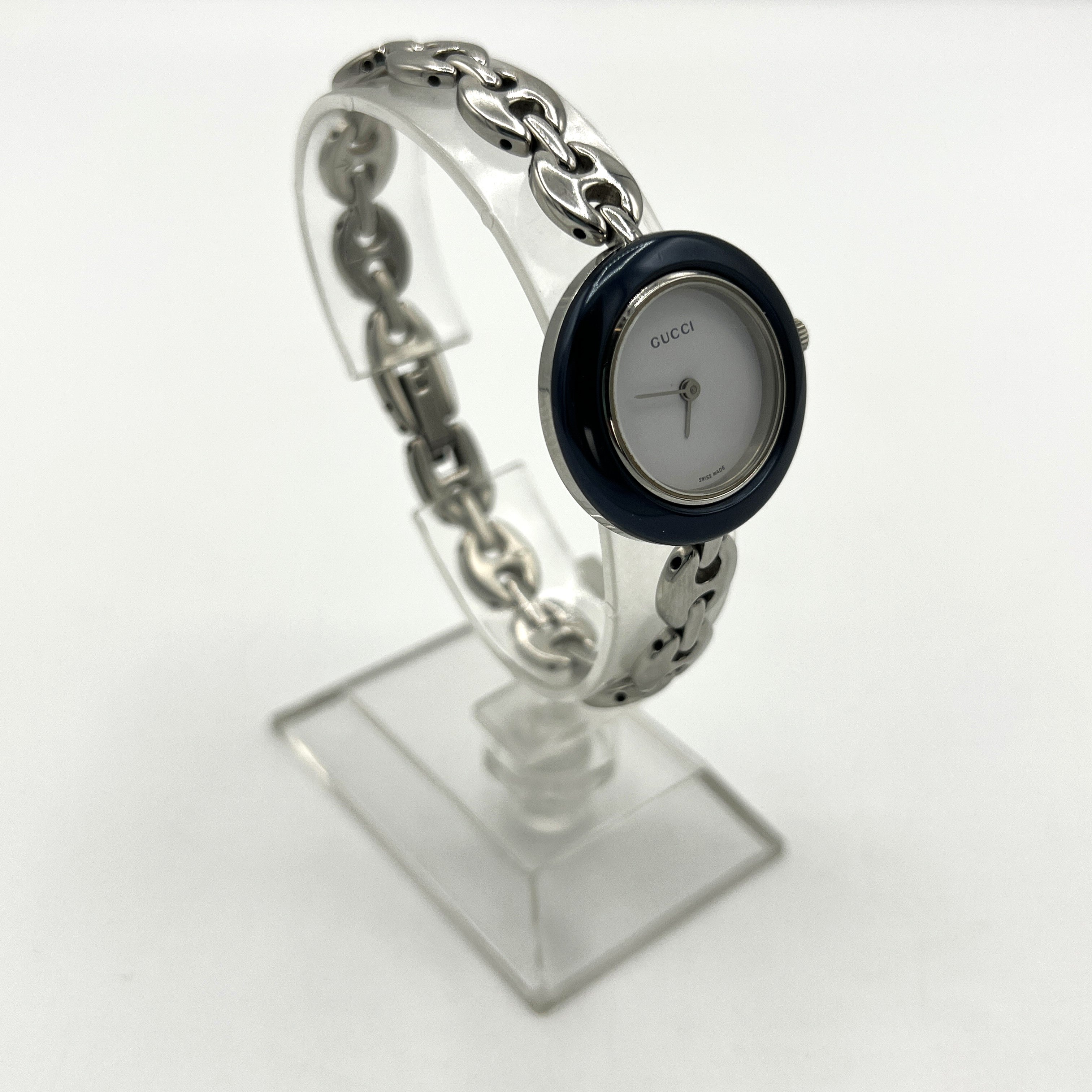 GUCCI 11/12.2 L Silver Steel Watch