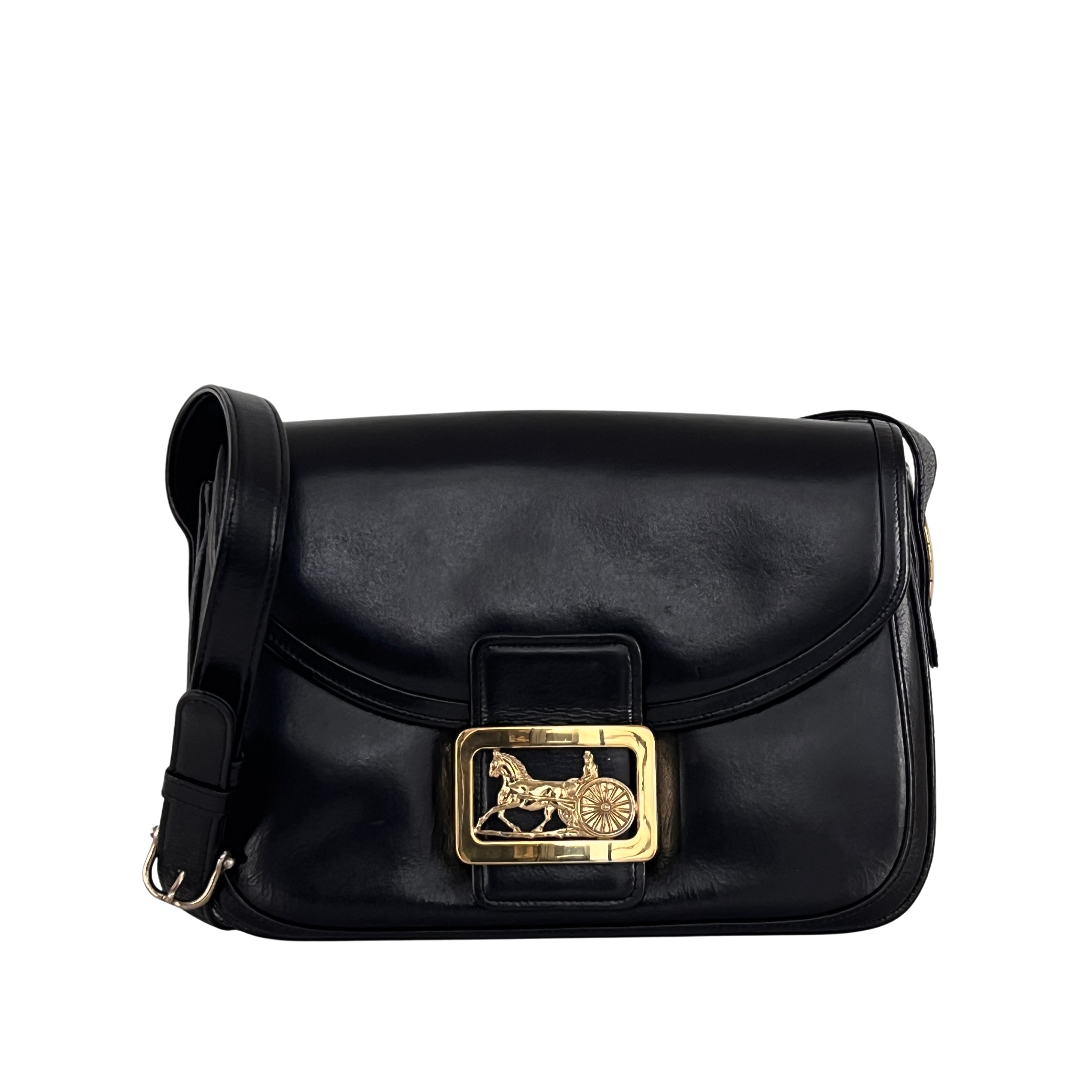 Sac à main CELINE Triomphe cuir noir