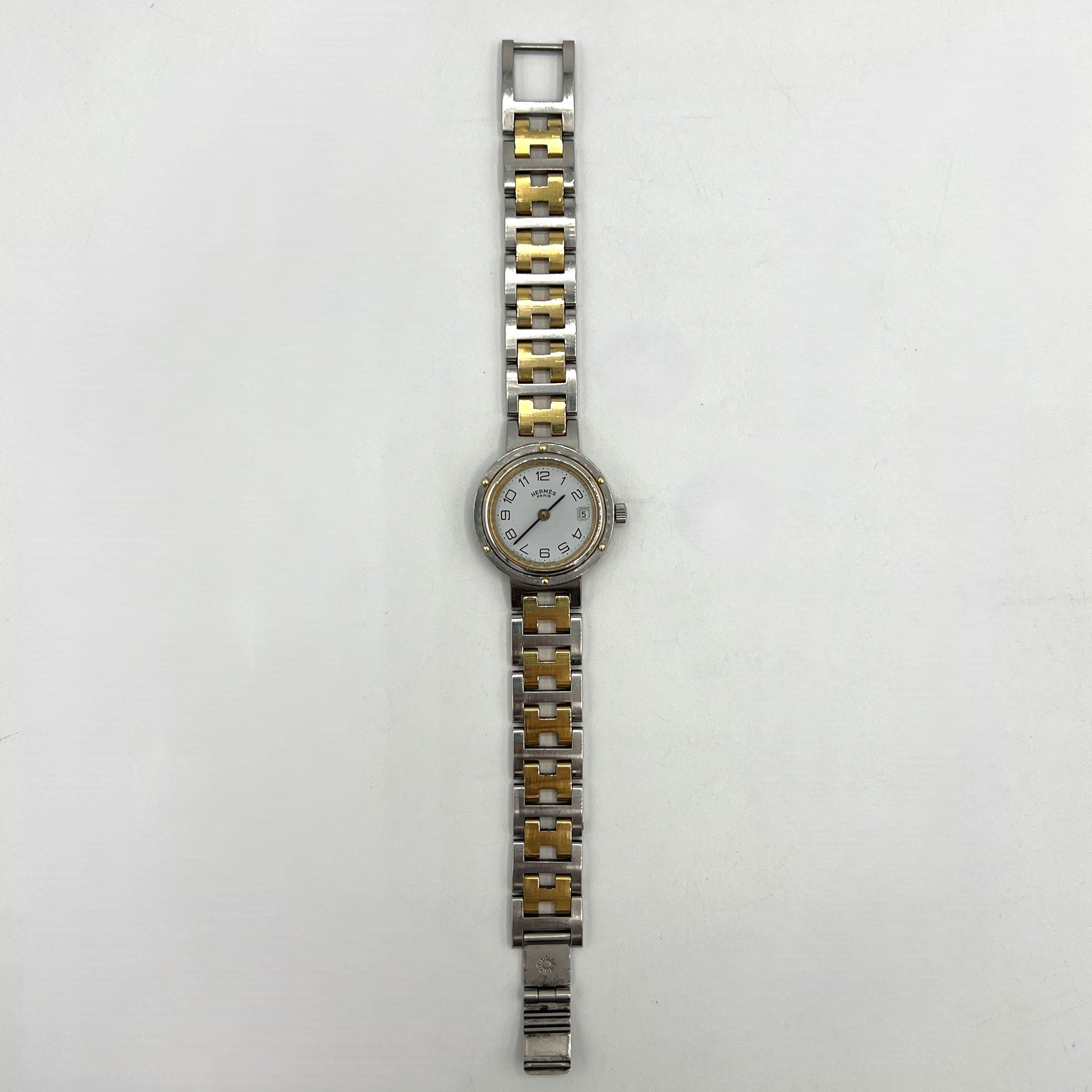 Montre HERMES Clipper acier Bicolore
