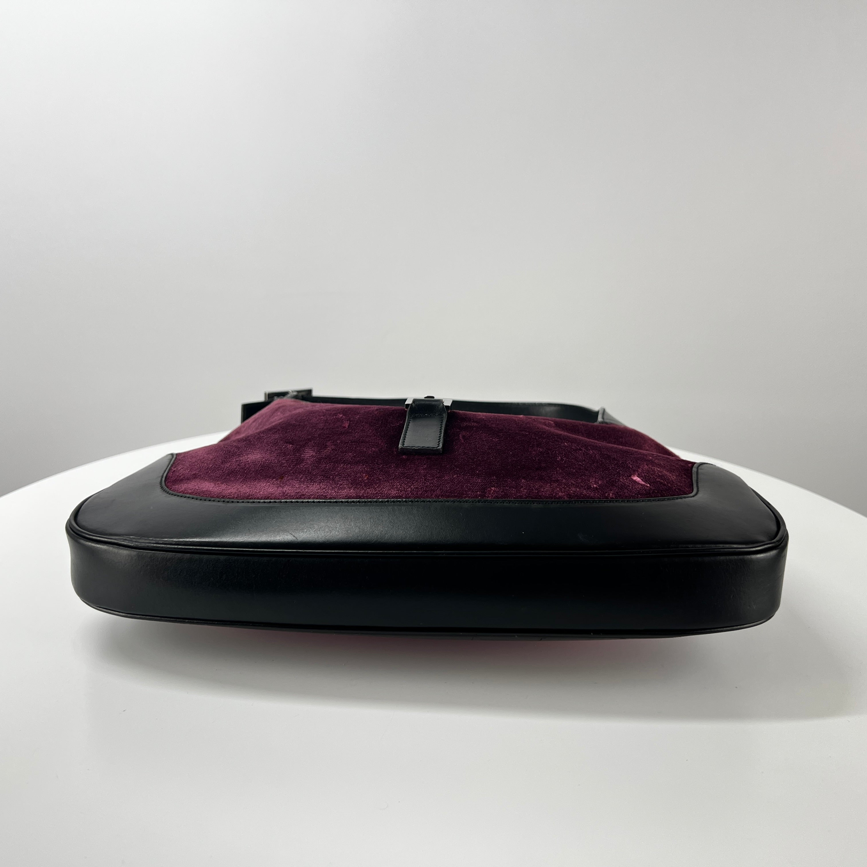 Sac à main GUCCI Jackie suede et cuir rose