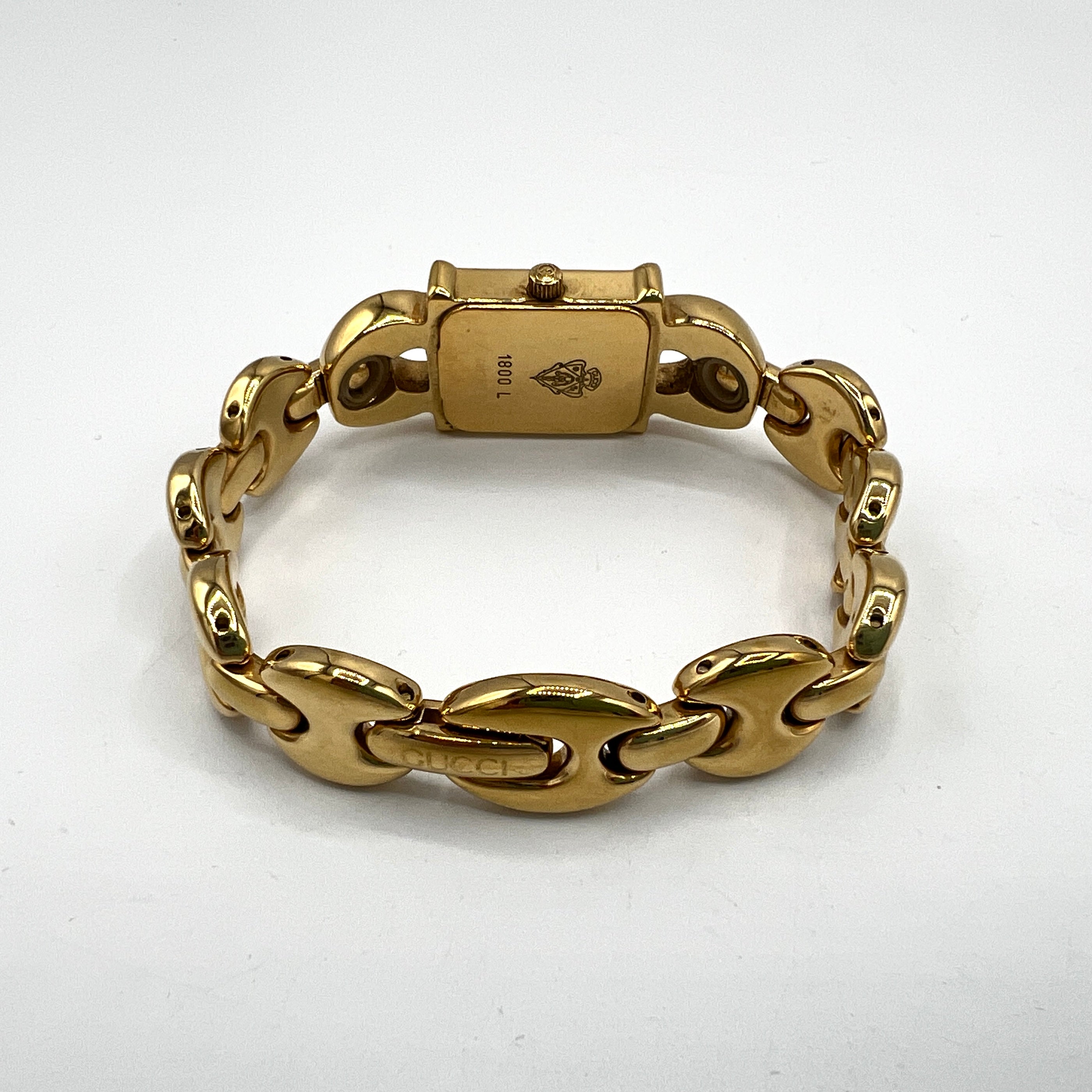 Montre GUCCI 1800 L plaqué or Doré