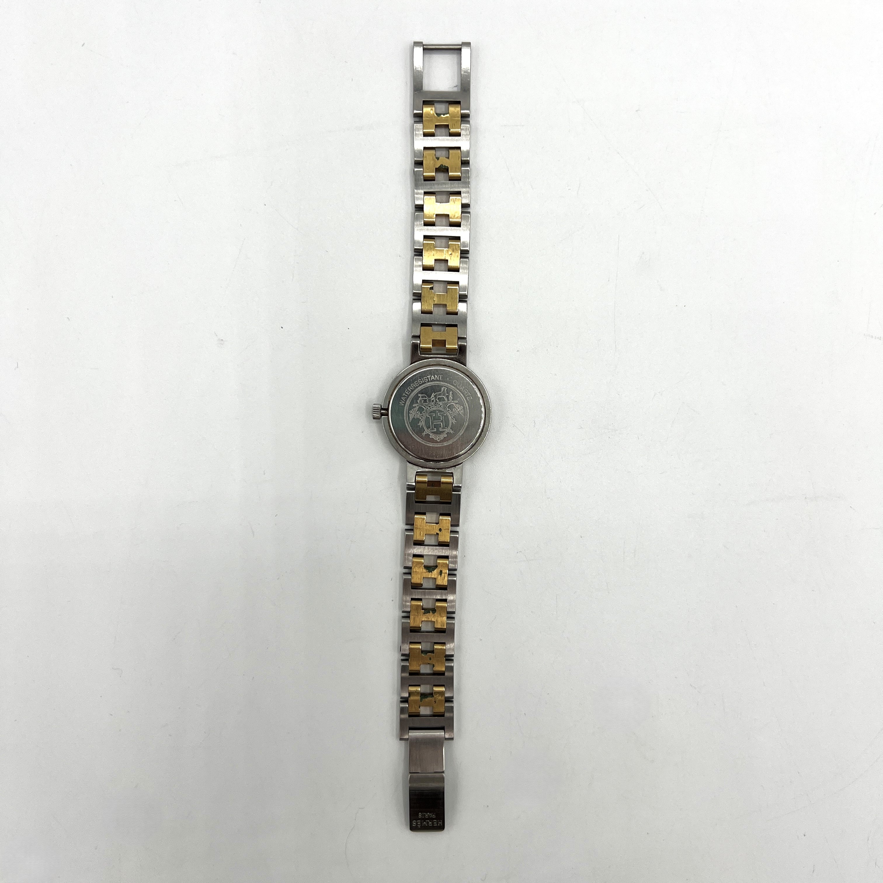 Montre HERMES Clipper acier Bicolore