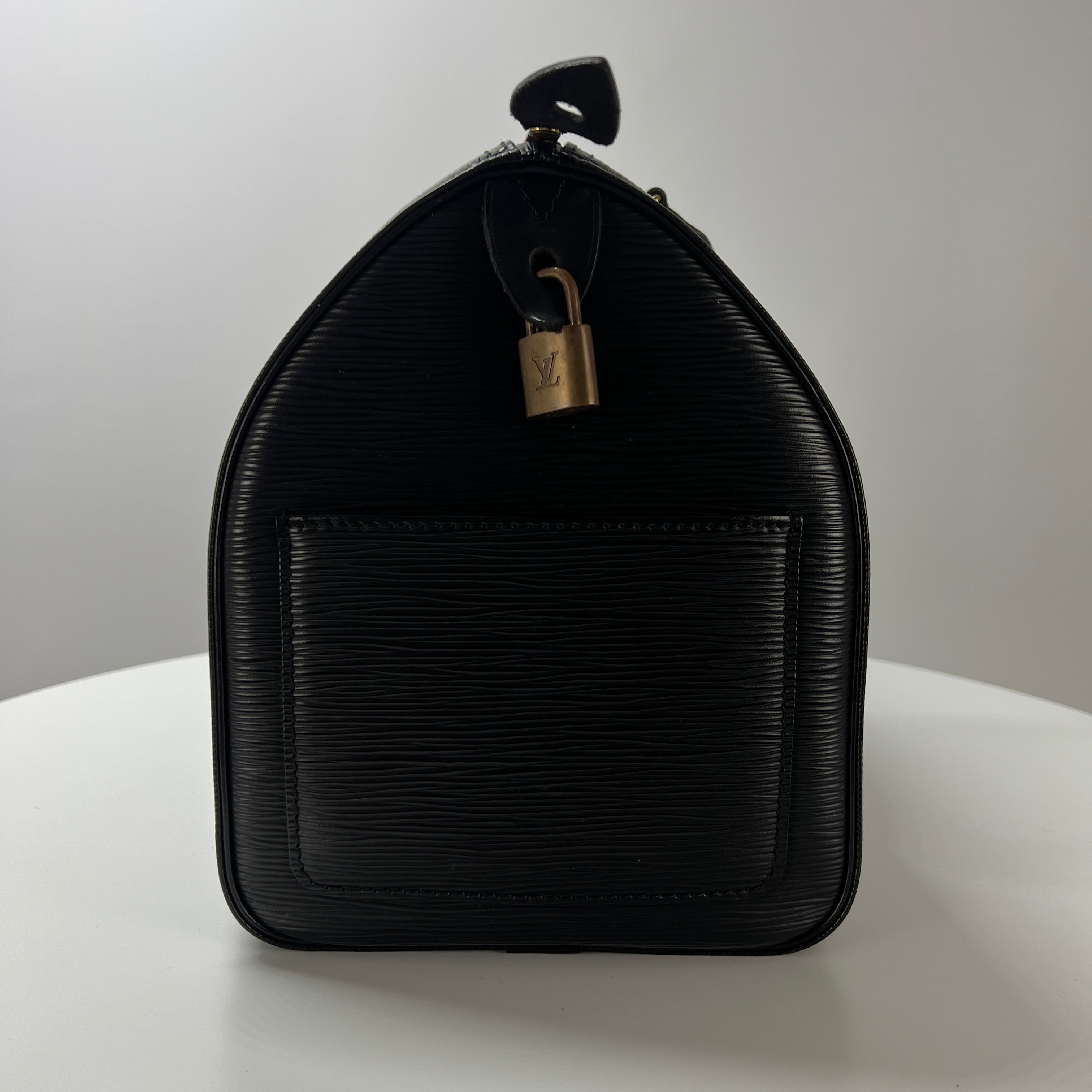 LOUIS VUITTON Speedy 30 black epi leather handbag