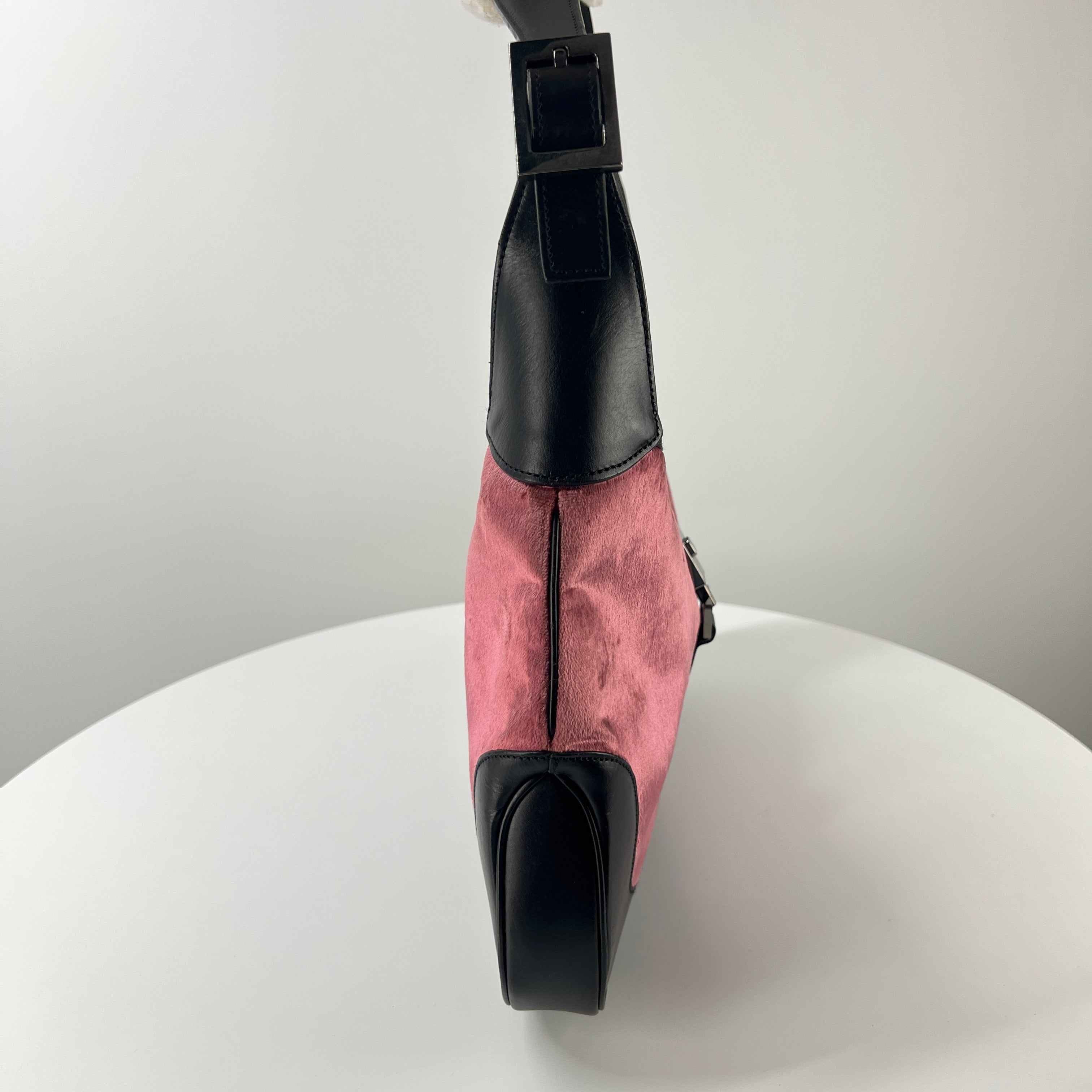 Sac à main GUCCI Jackie suede et cuir rose