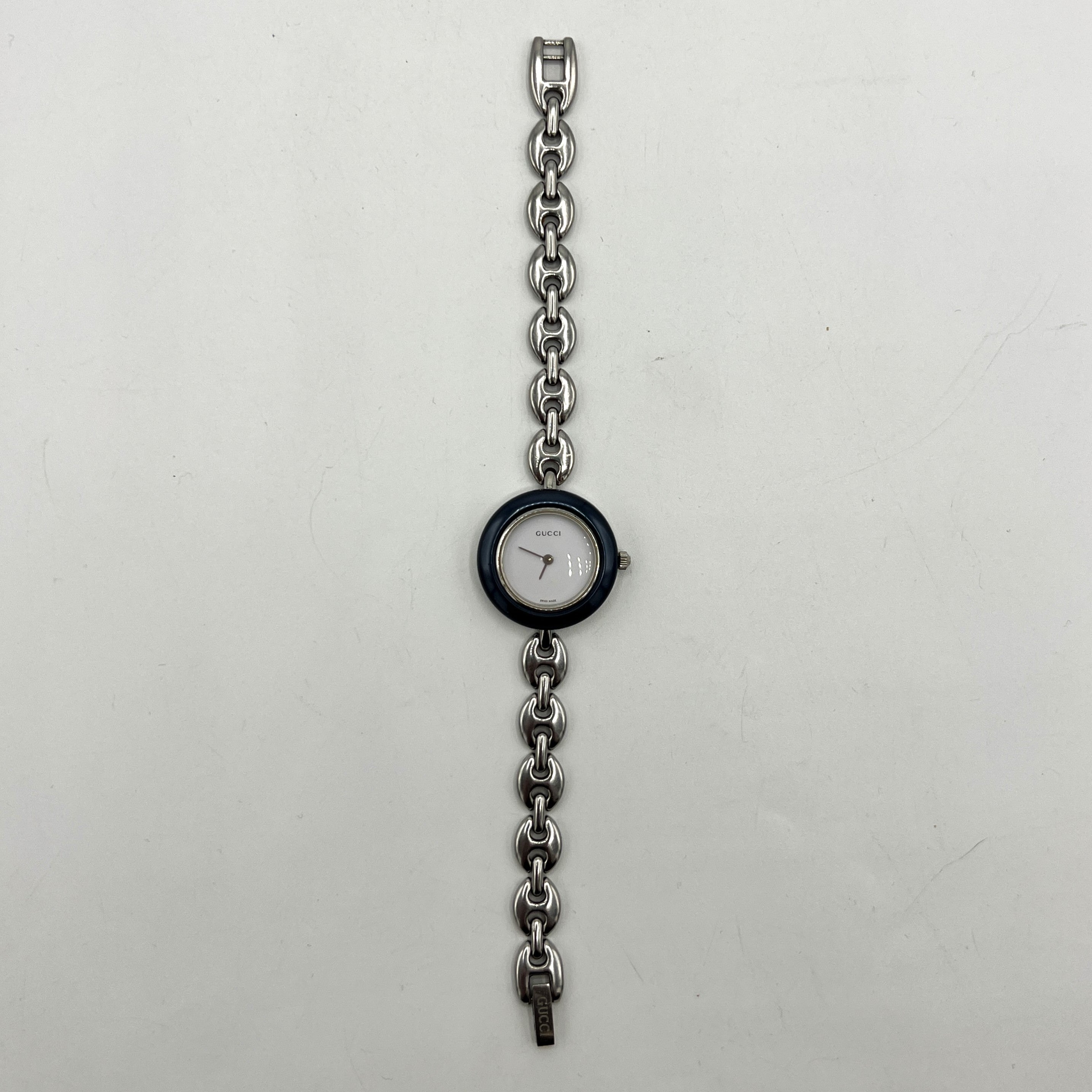 GUCCI 11/12.2 L Silver Steel Watch