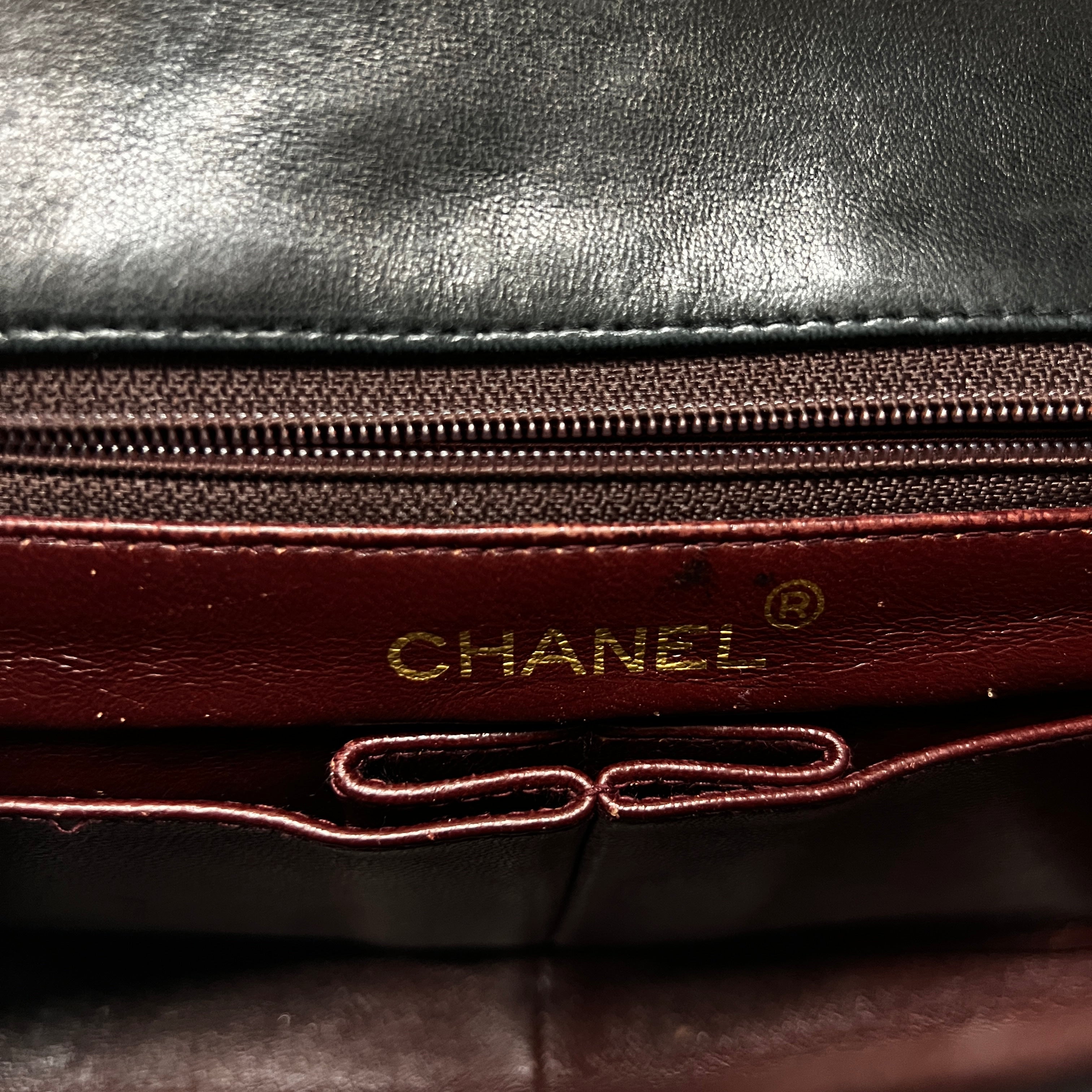 CHANEL Timeless classic mini flap black leather handbag