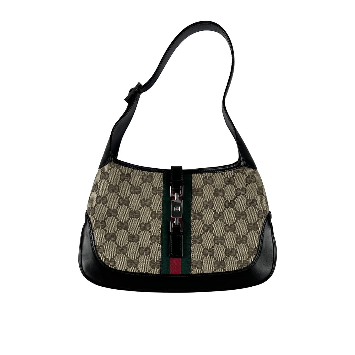 Sac à main GUCCI Jackie Iconic toile et cuir marron