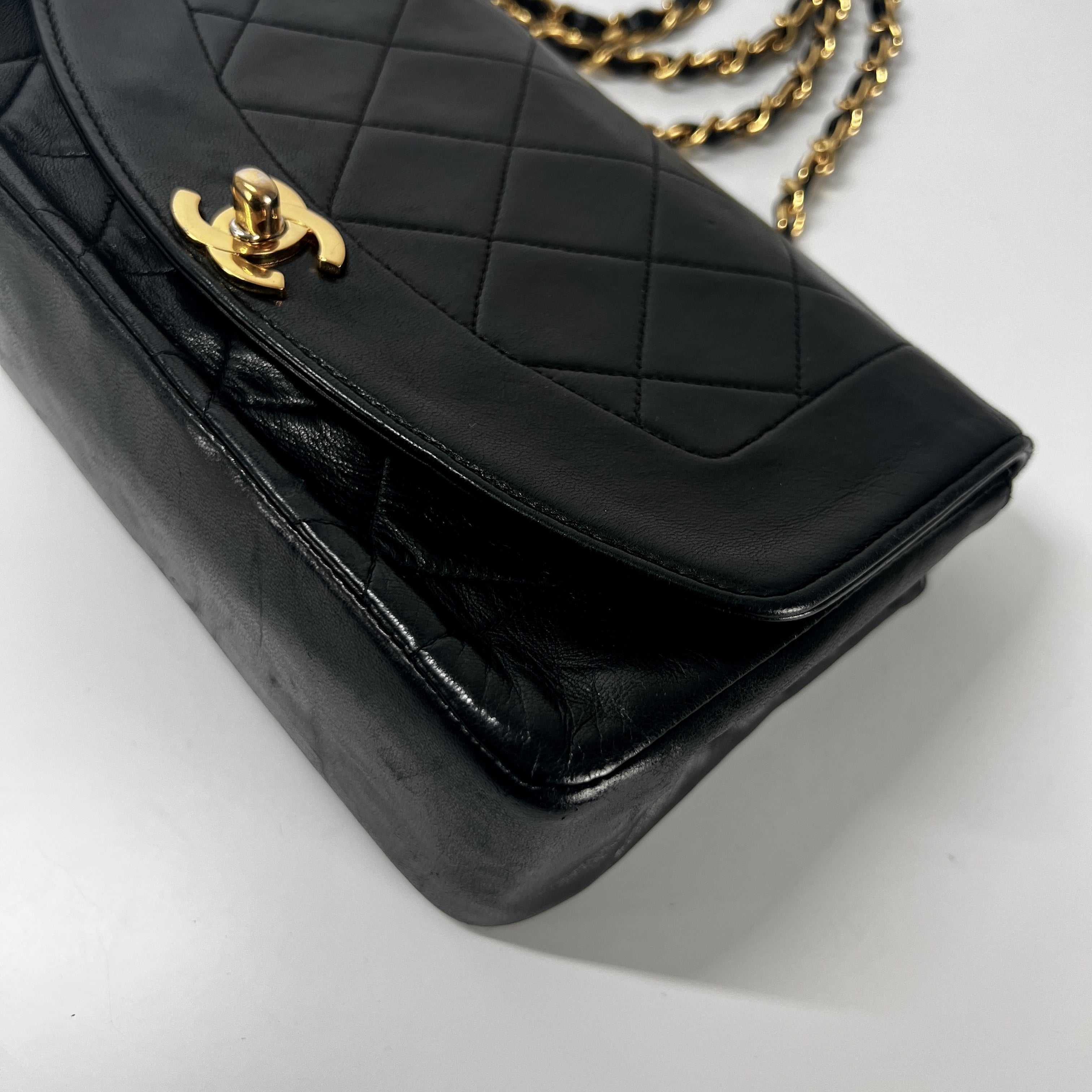 CHANEL Diana Small black leather handbag