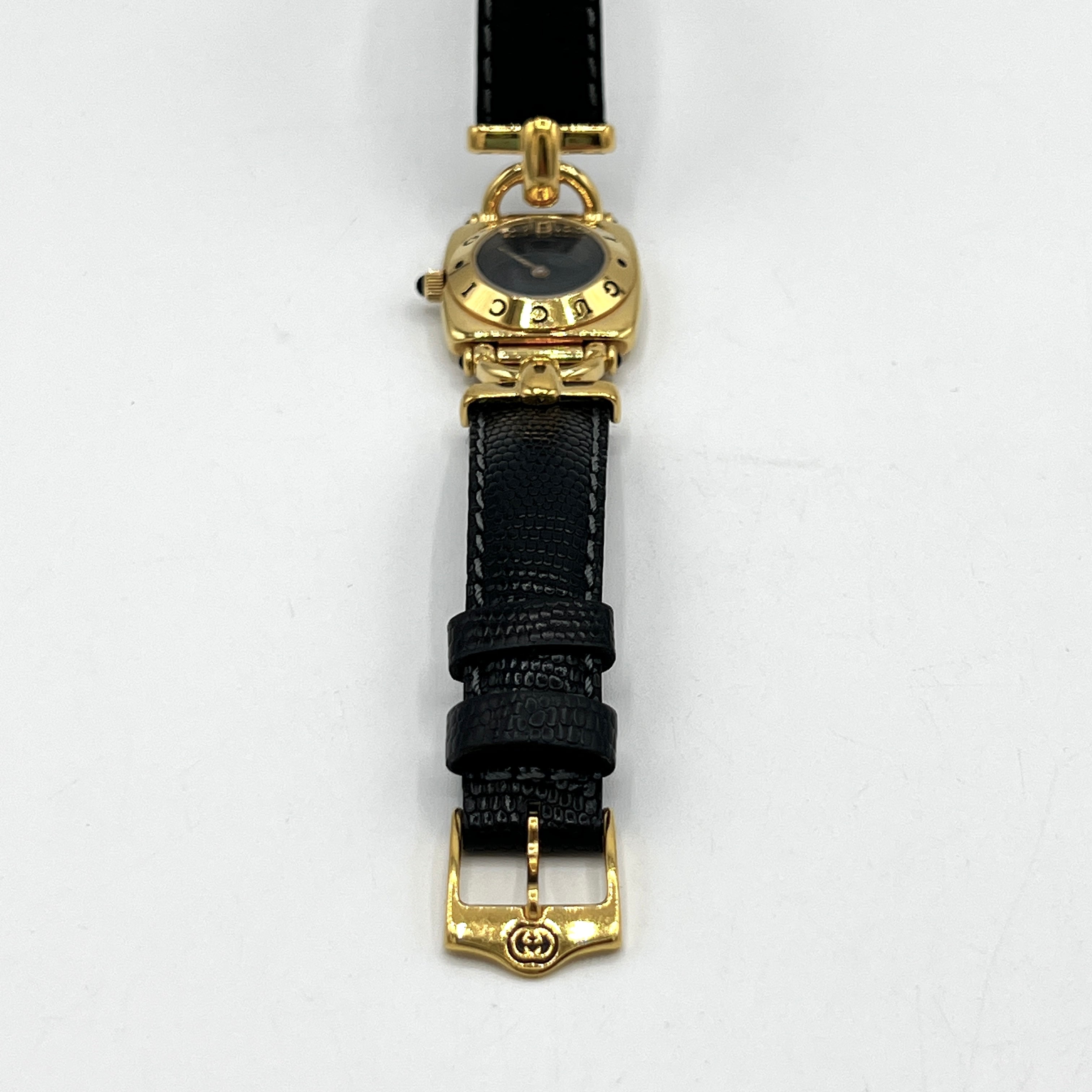 Montre GUCCI 6300 L cuir Doré