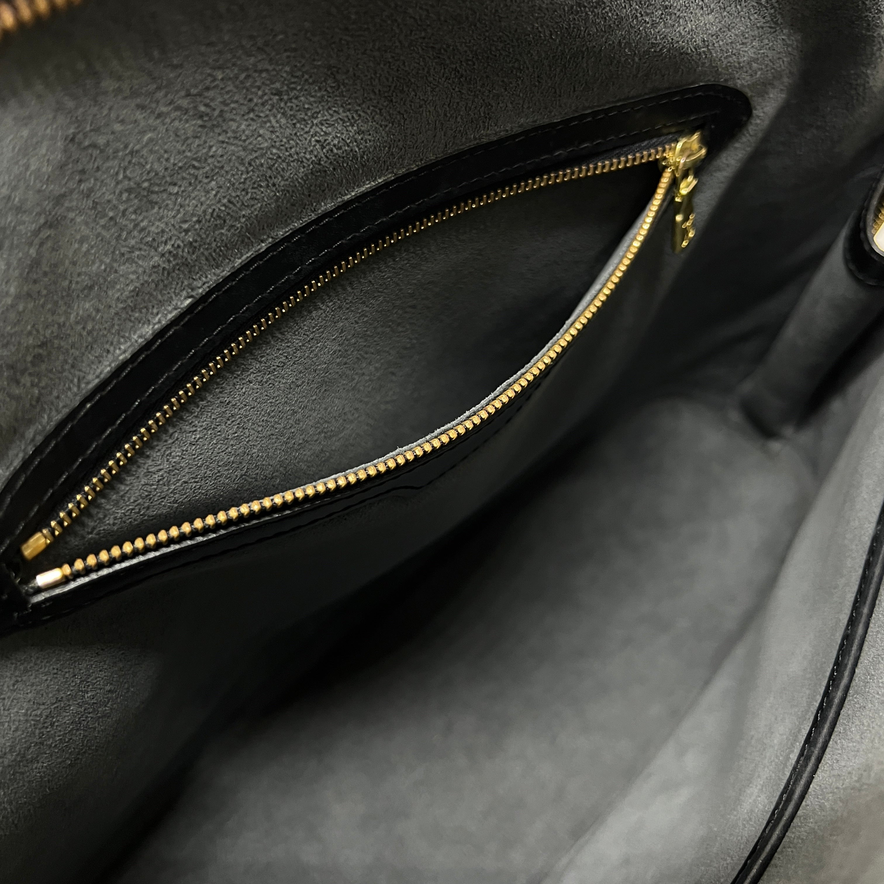 LOUIS VUITTON Lussac handbag in black epi leather