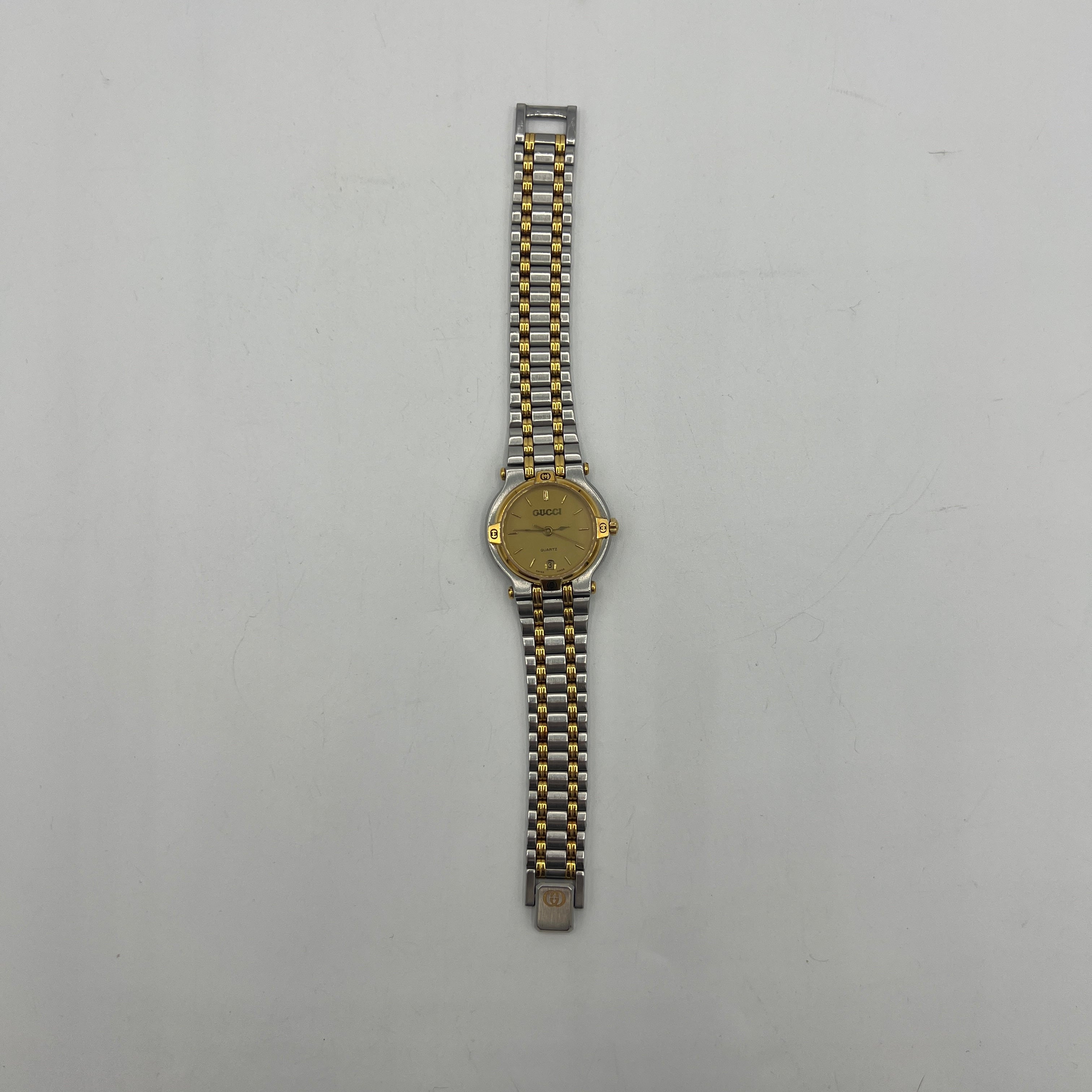 Montre GUCCI 9000 L acier Bicolore