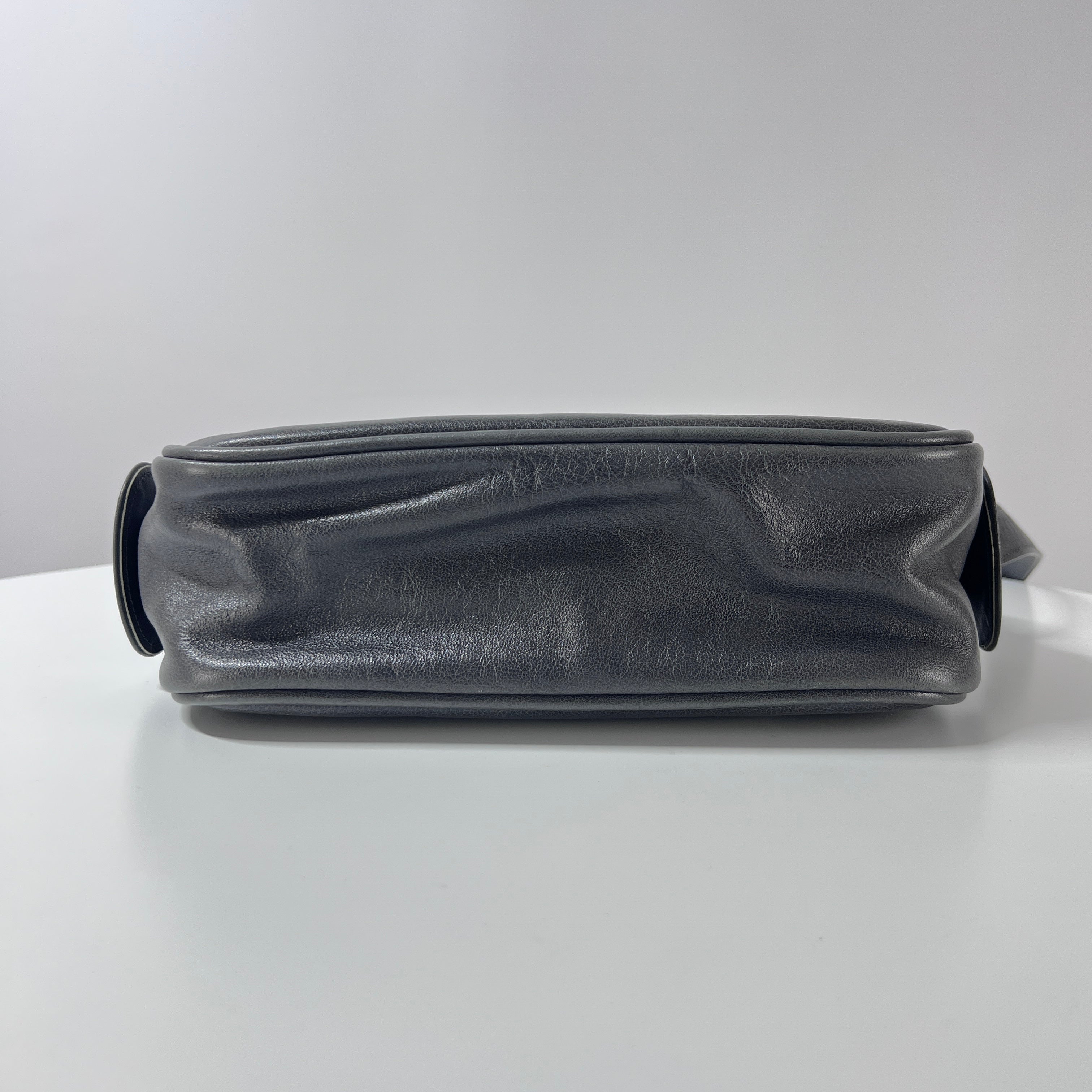 Sac à main COURREGES Camera cuir gris