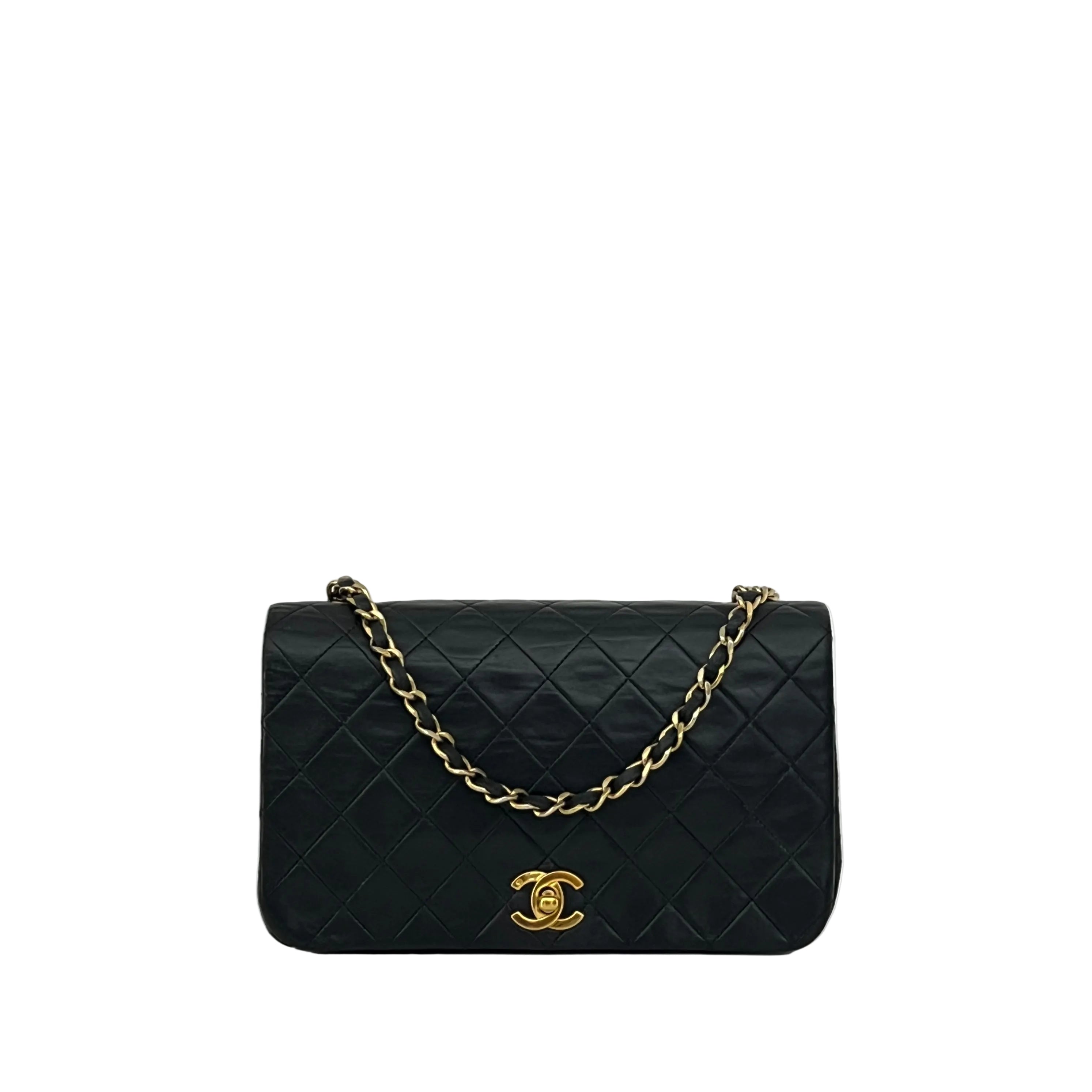 Sac CHANEL Classique Small cuir d'agneau noir