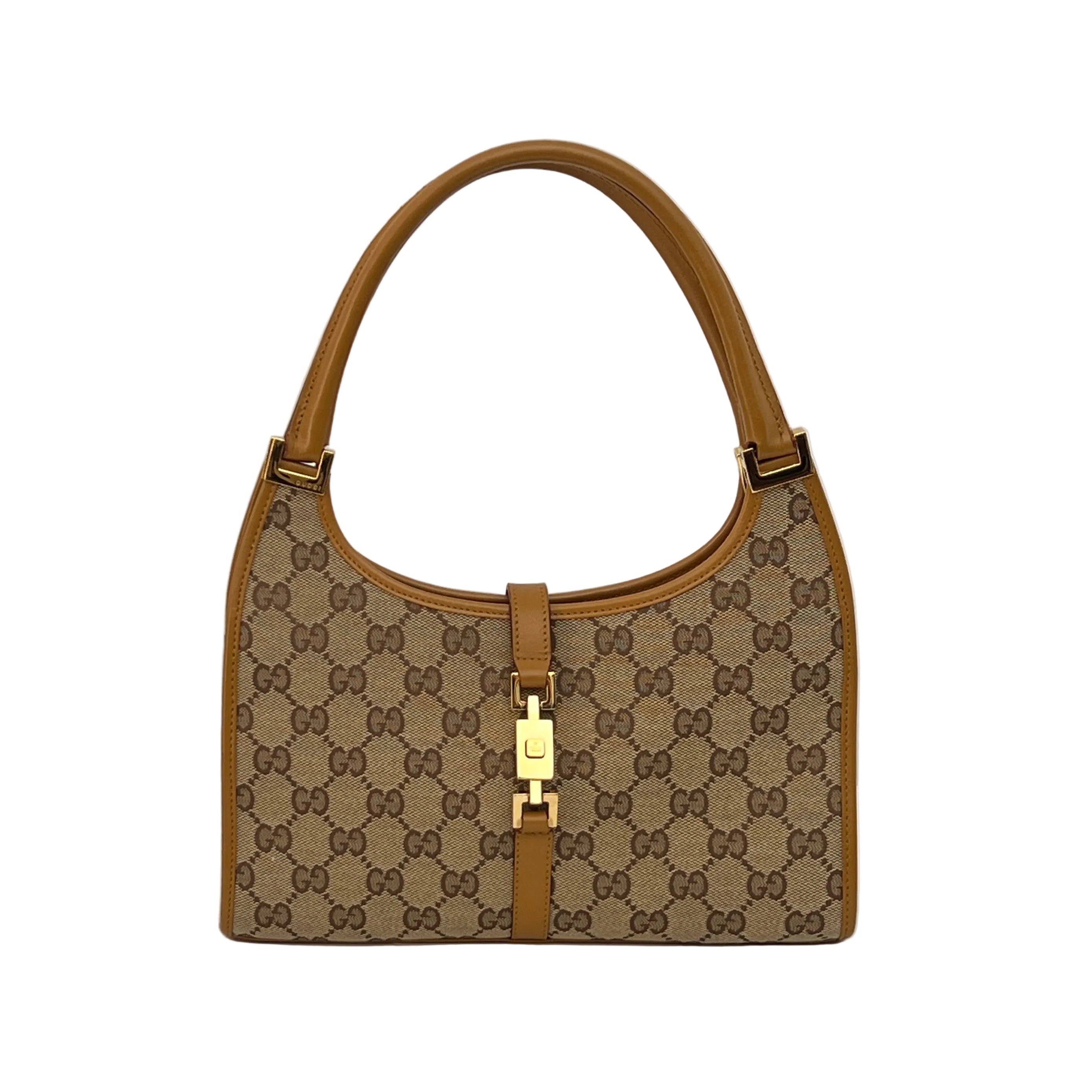 Sac GUCCI Jackie Small toile et cuir marron