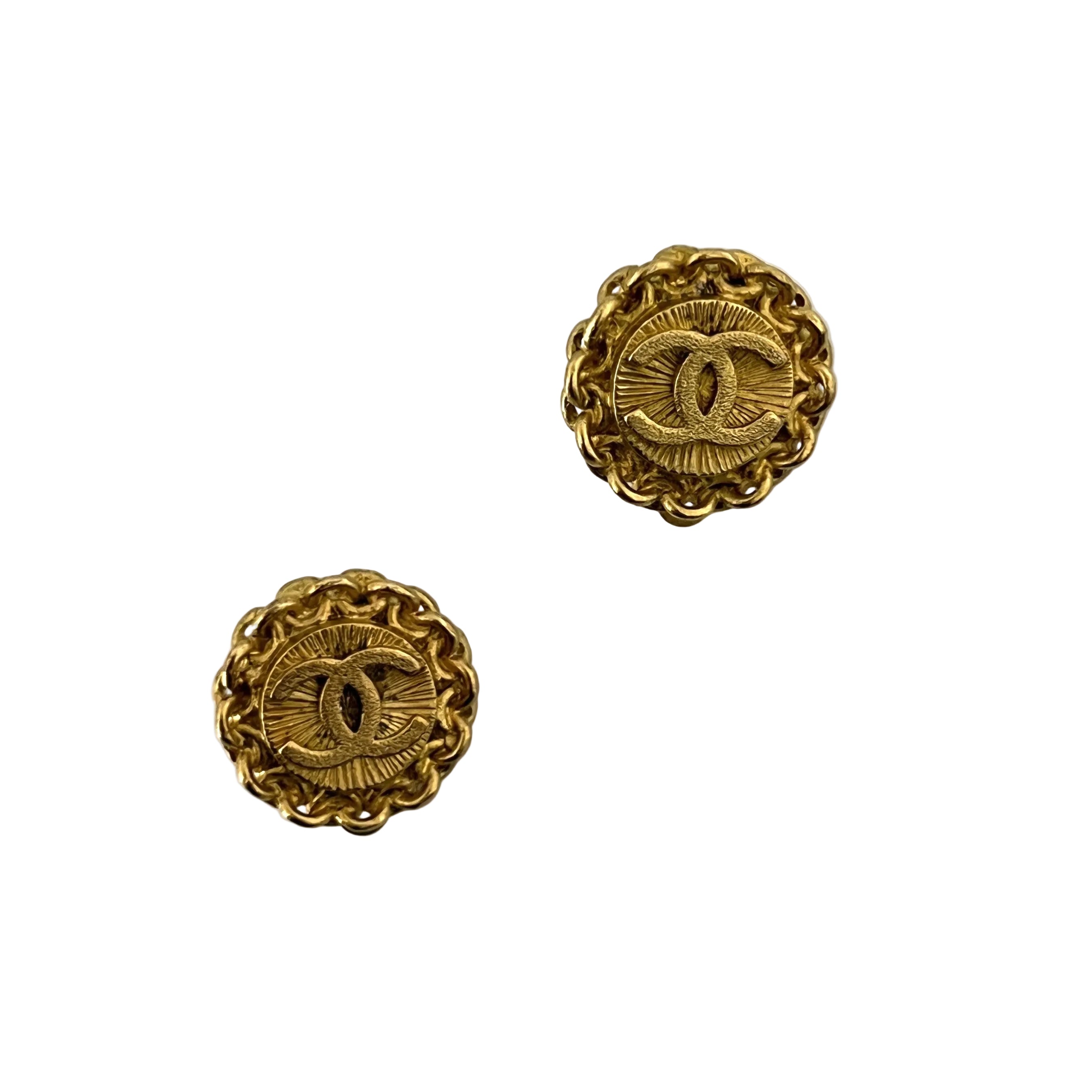 Boucles d'oreilles CHANEL CC Clip On Collection 1995