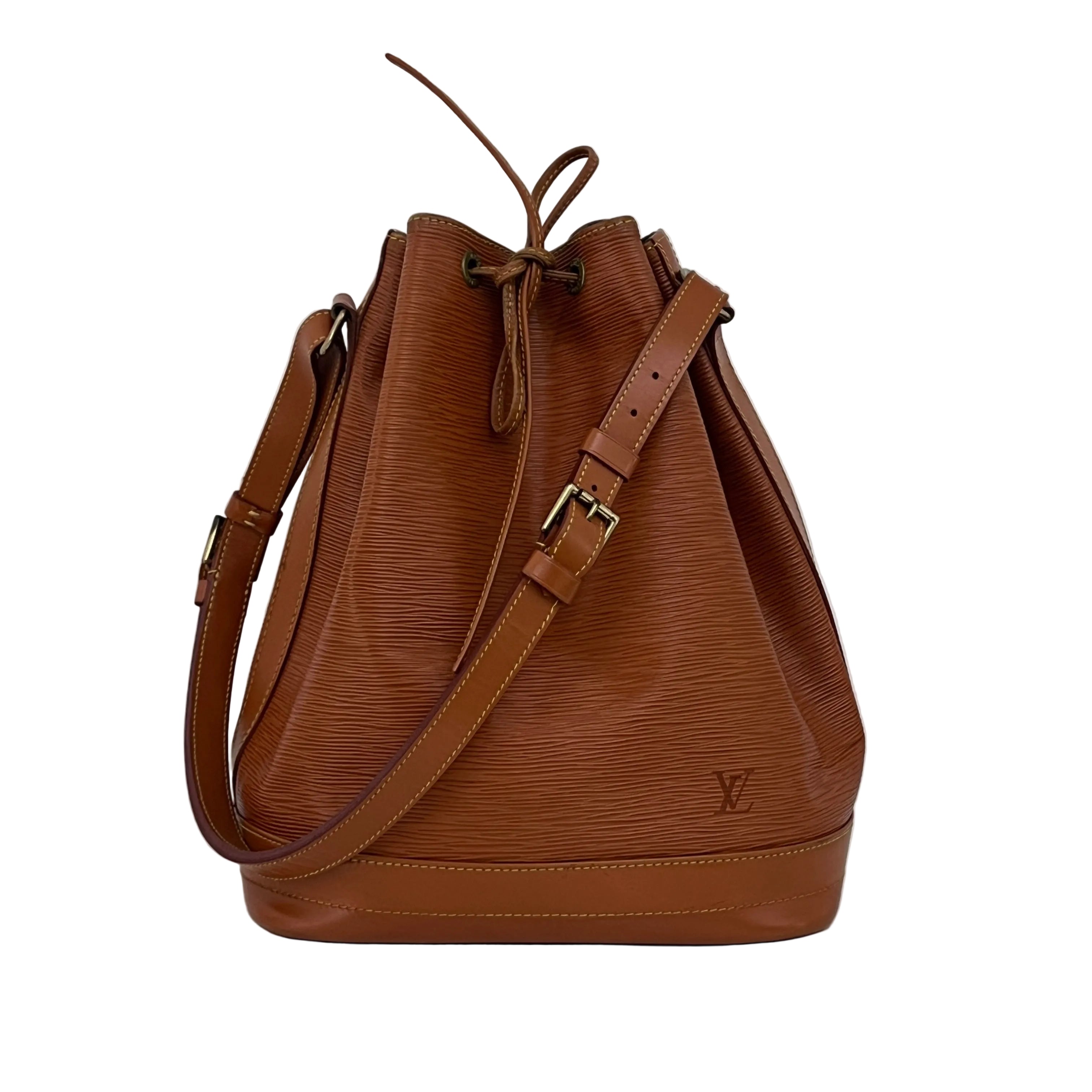Sac LOUIS VUITTON Noé Grand cuir épi marron vintage 1994