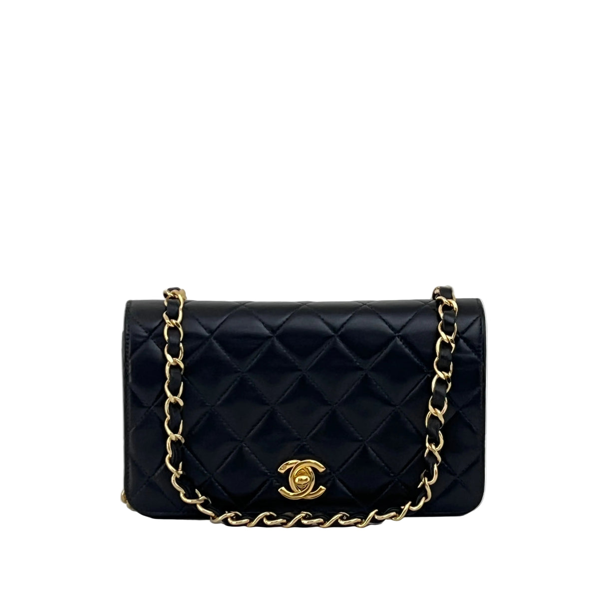 Sac à bandoulière CHANEL Wallet on chain Mini vintage cuir d'agneau noir vintage 2000-2002