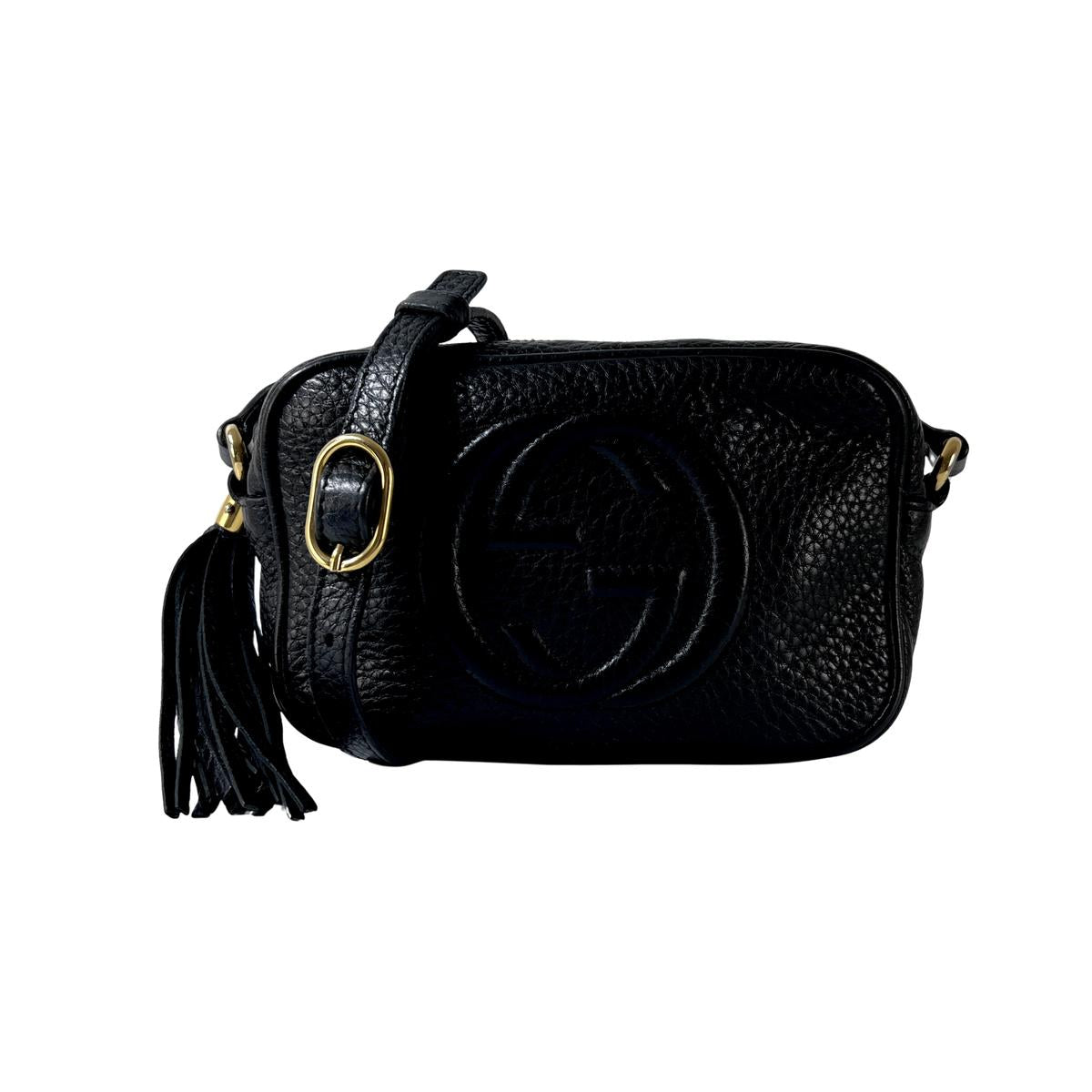 Sac à main GUCCI Camera Soho Disco cuir noir